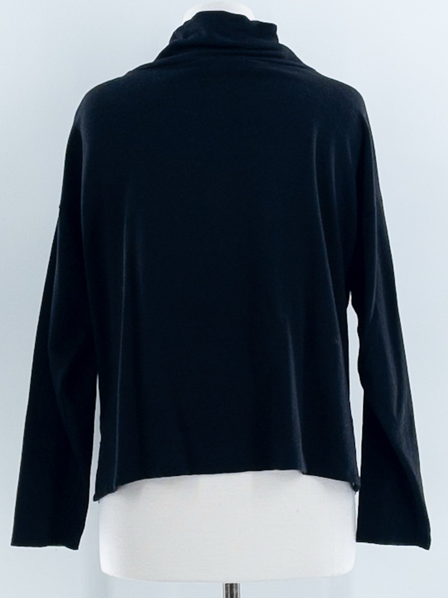 Eileen Fisher Black Mock Neck Tencel Blend Long Sleeve Size S T Shirt