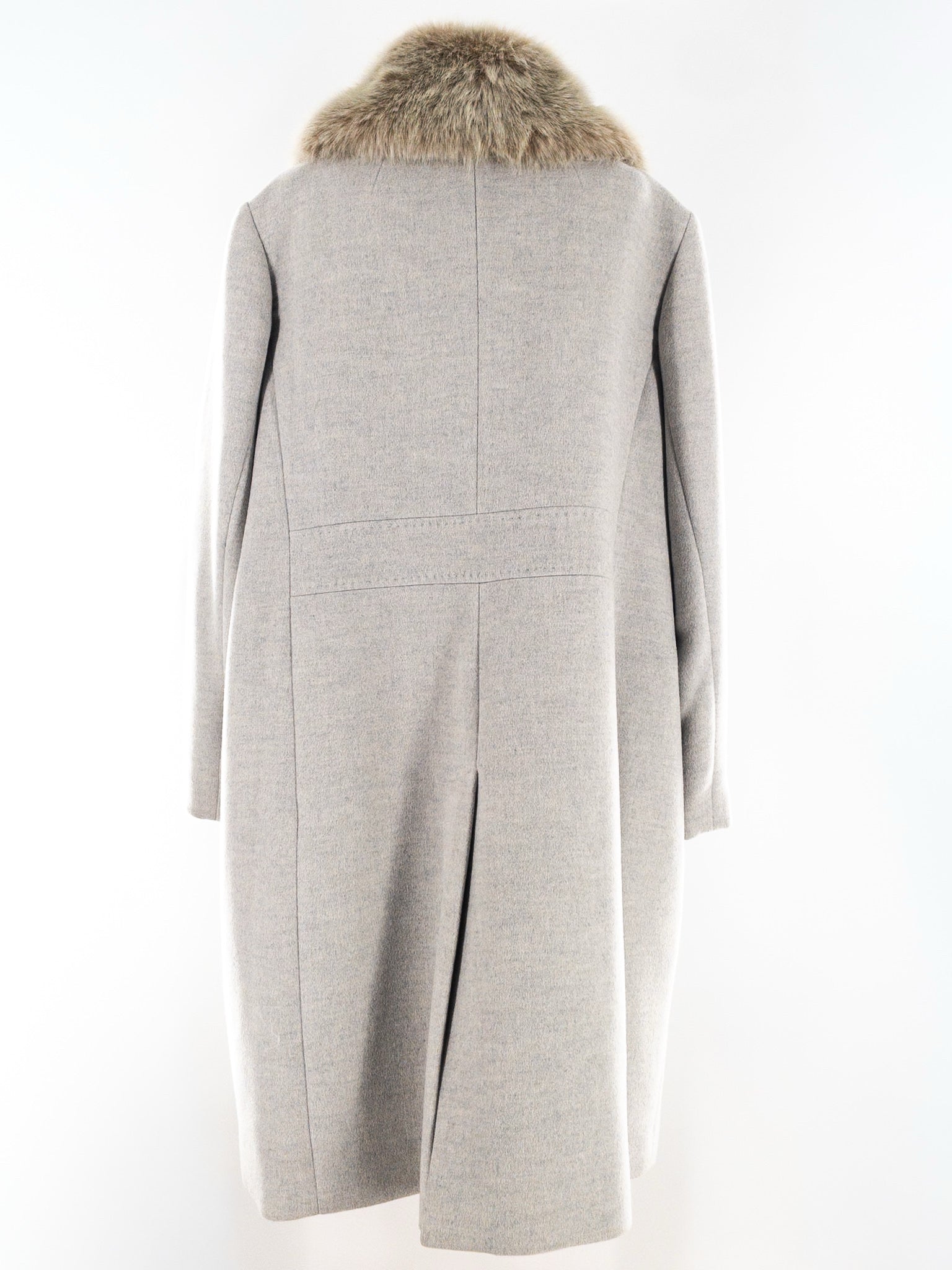 Talbots Gray Faux Fur Wool Blend Size 18 Coat