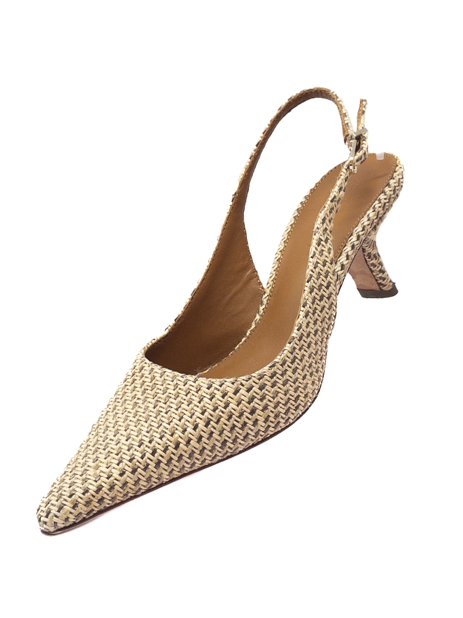 J McLaughlin Beige Tweed Leather Blend 7 Shoes