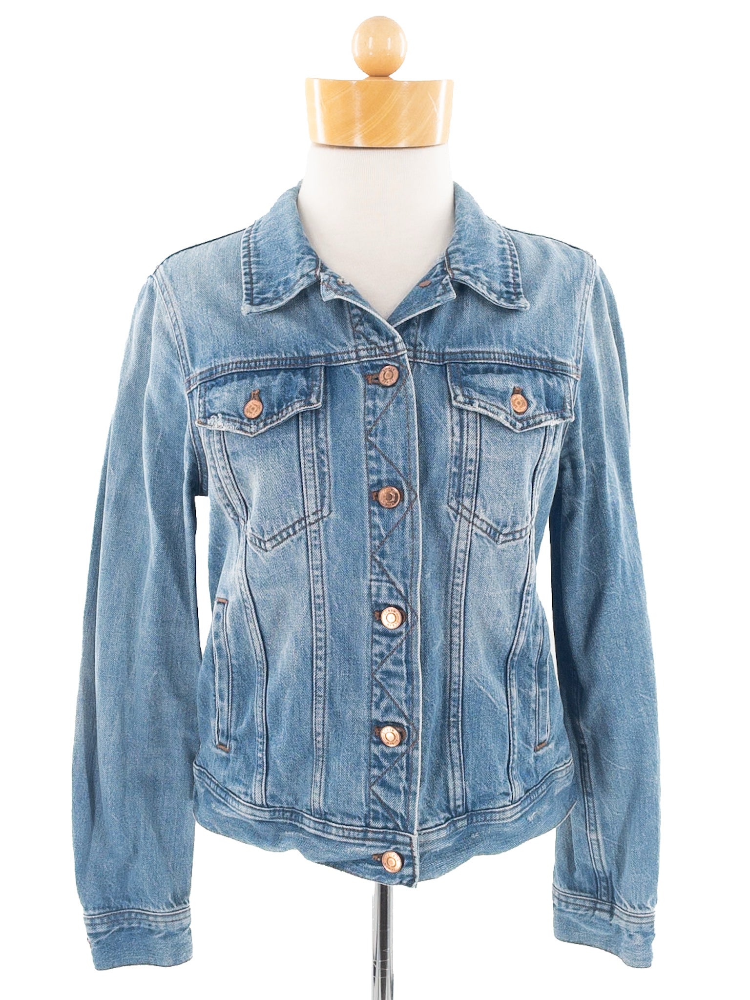 J Crew Blue Washed Denim Size M Jacket