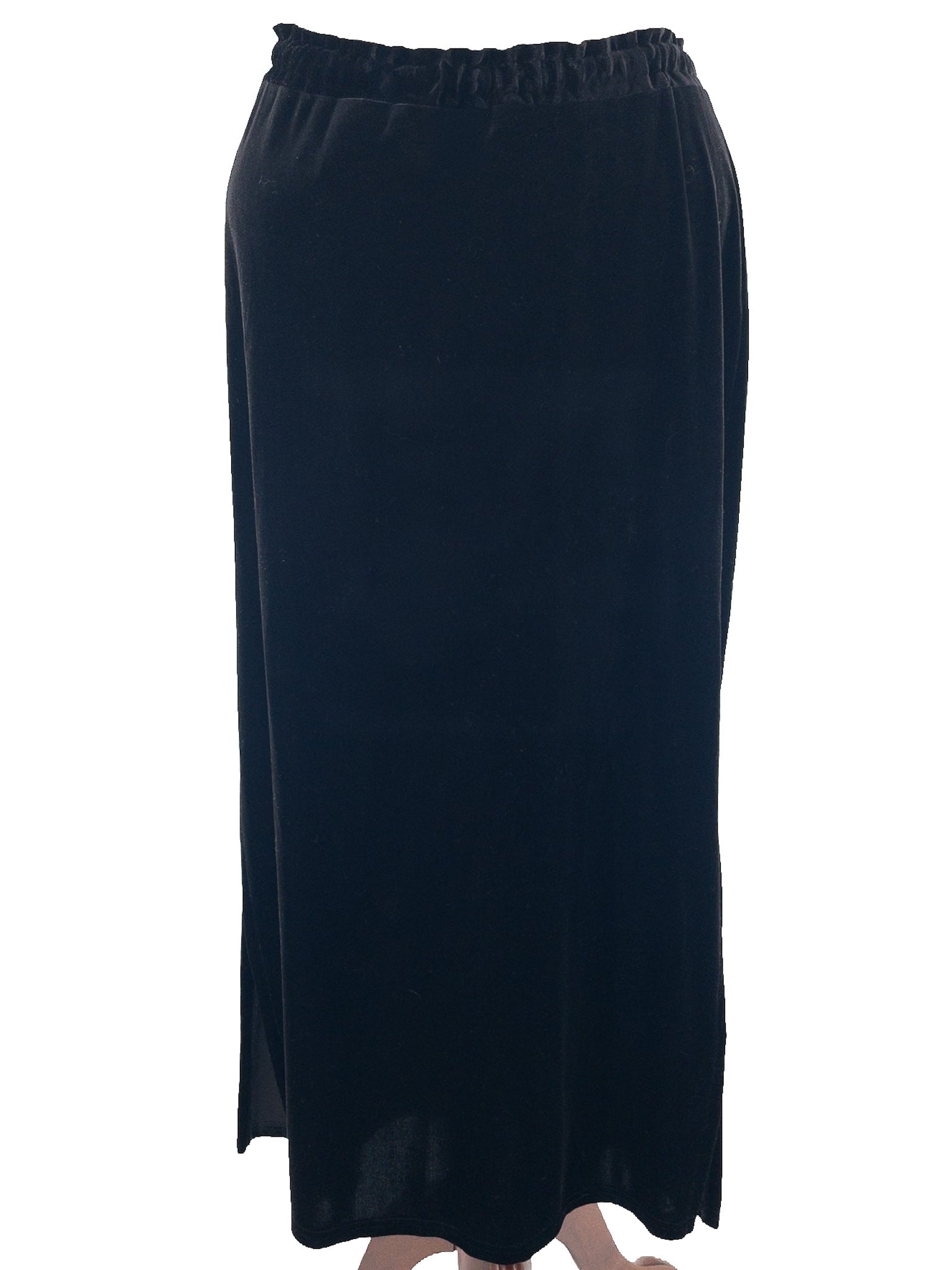 Worthington Black Drawstring Velour Size S Skirt