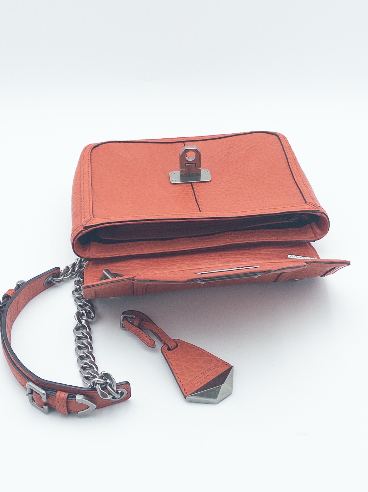 Rebecca Minkoff Burnt Orange Texture Leather Purse