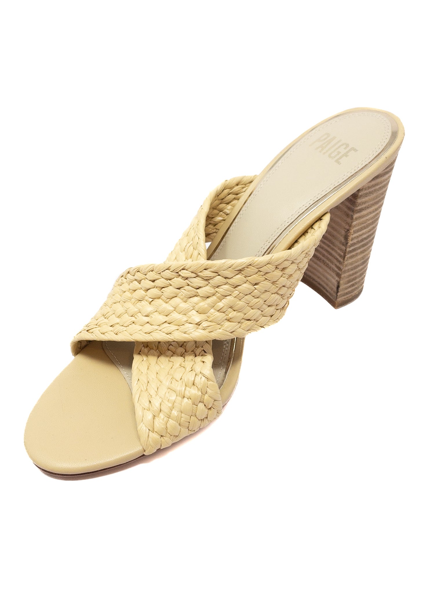 Paige Ivory Woven Straw 9.5 Sandals