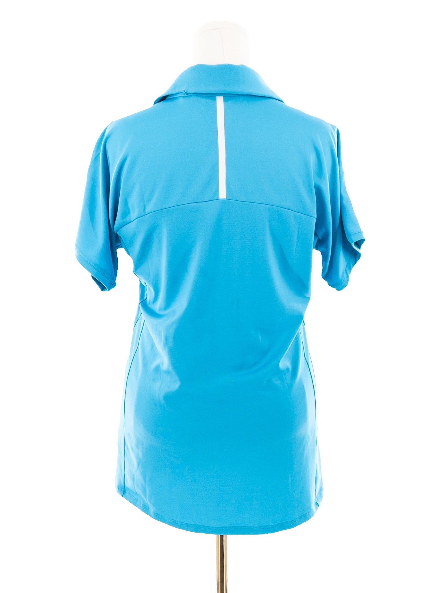 Adidas Turquoise Stripe Polyester Blend Size L T Shirts/Active