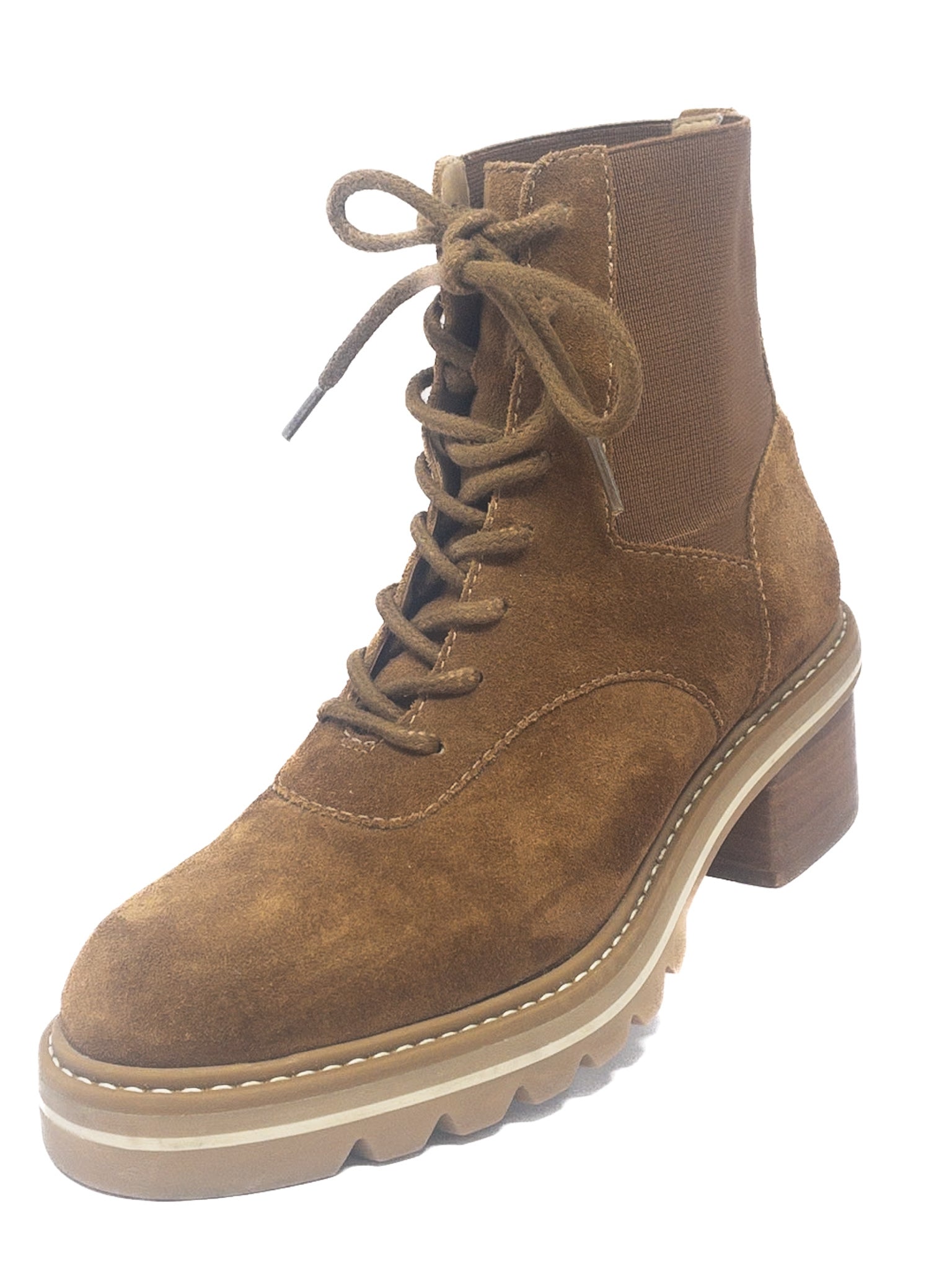 Bernardo Tobacco Tie Suede 7 Bootie