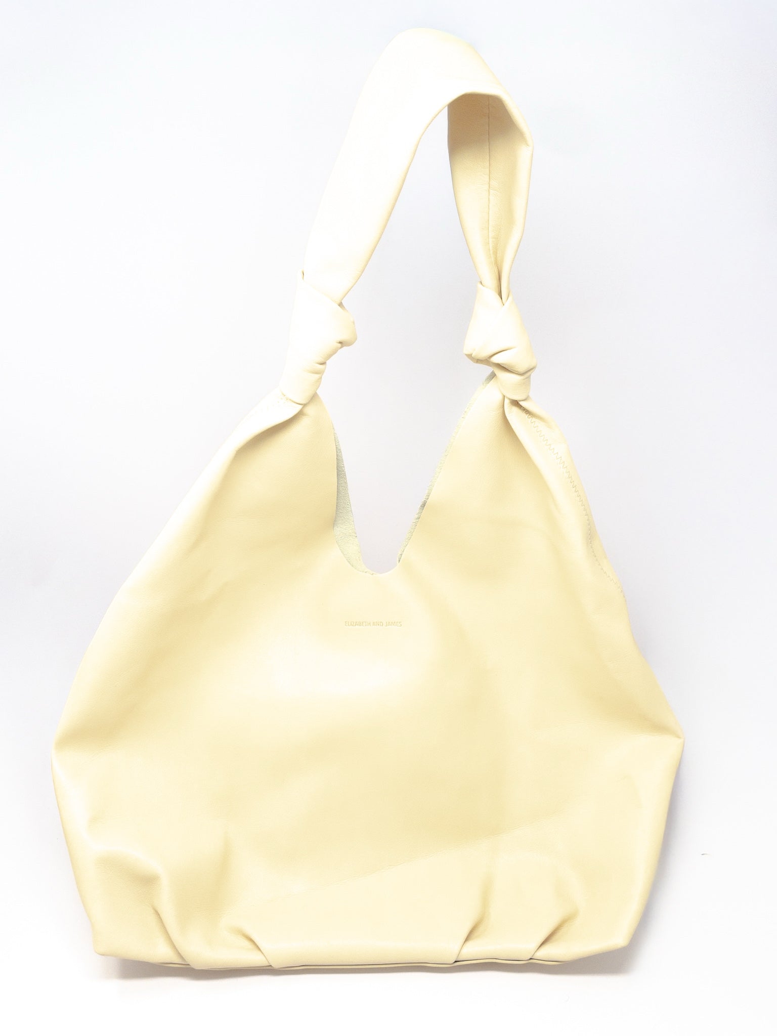 Elizabeth and James Cream Knotted Leather Tote