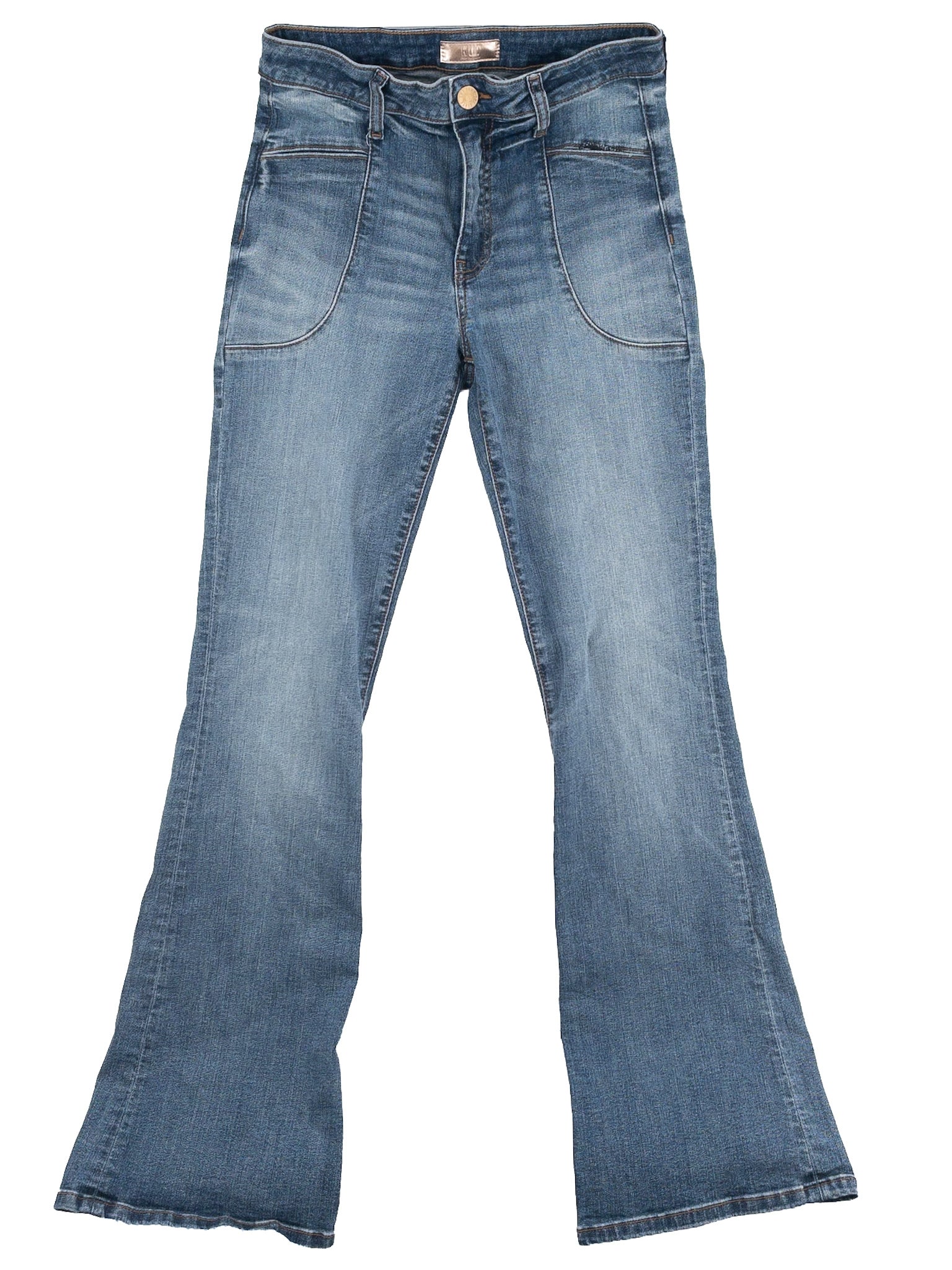 Kut Blue Washed Denim Flare Size 2 Jeans