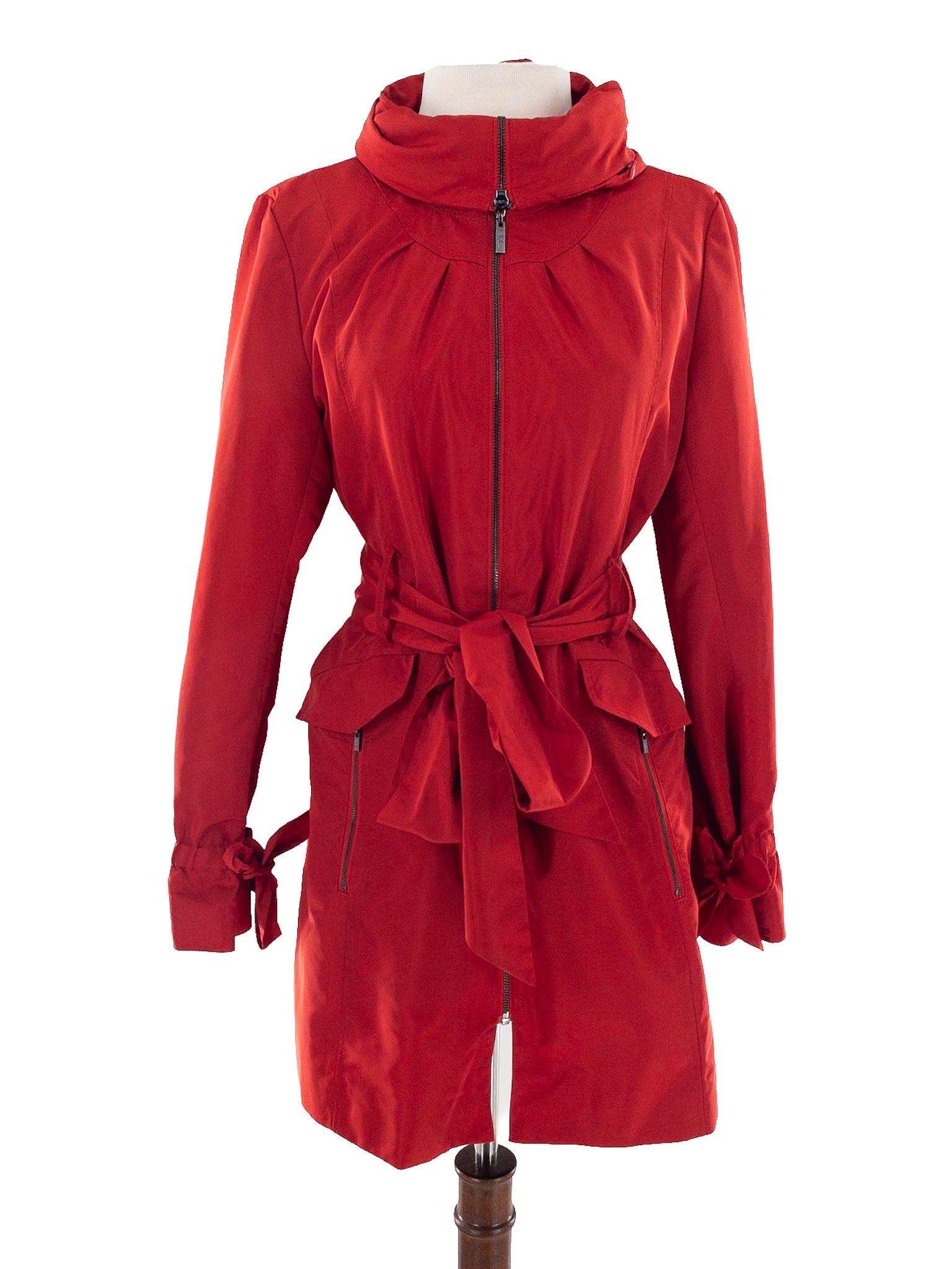 Cole Haan Red Polyester Size M Raincoat