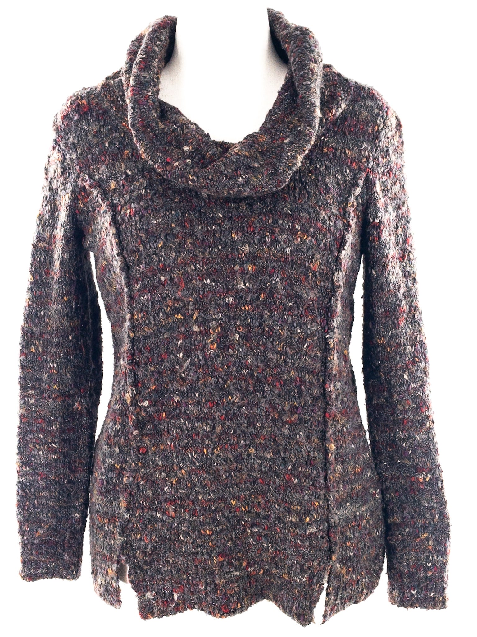 Fever Charcoal Multi Fleck Acrylic Blend Size M Sweaters