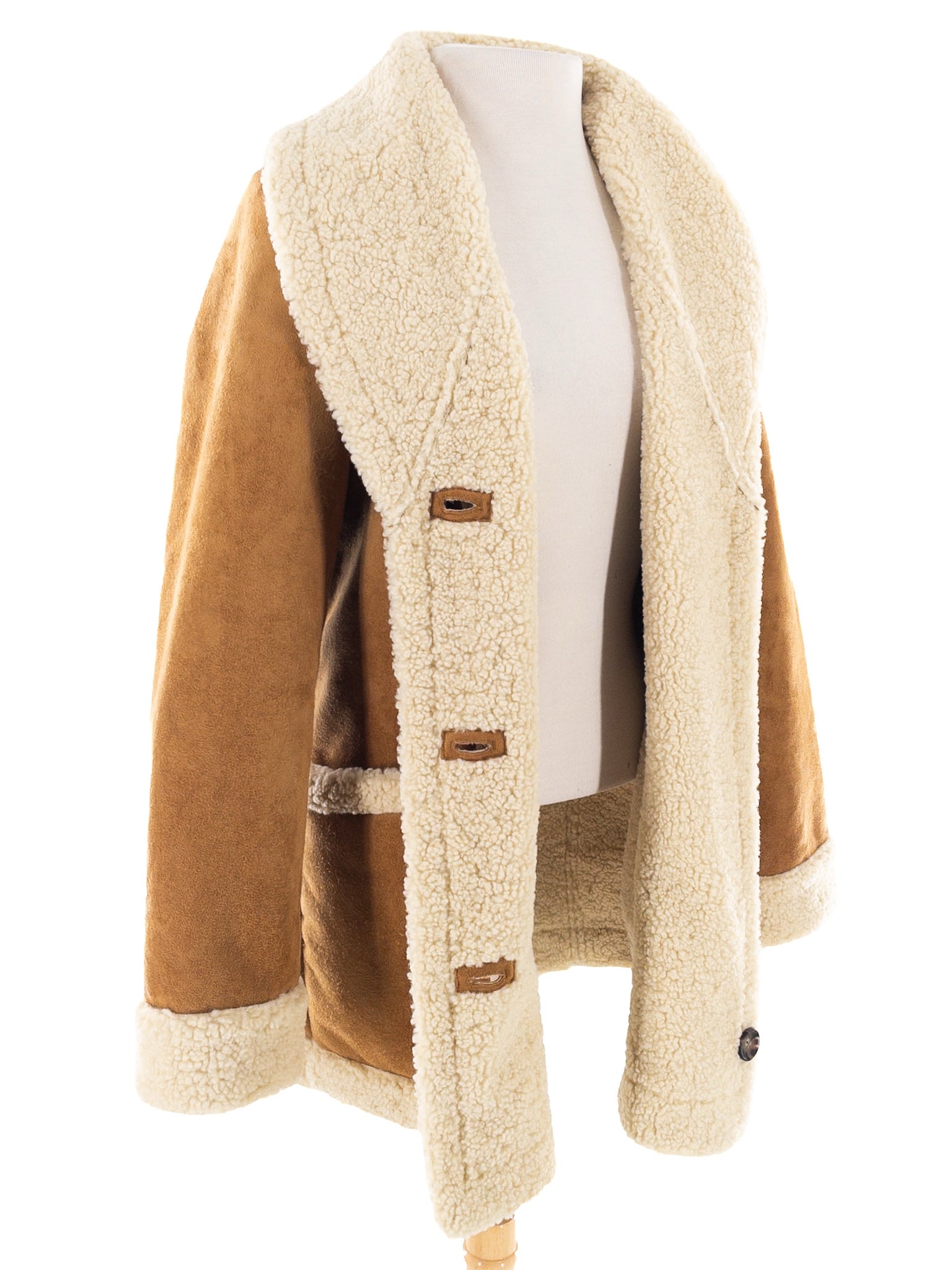 Marine Layer Brown Cream Polyester Size M Coat