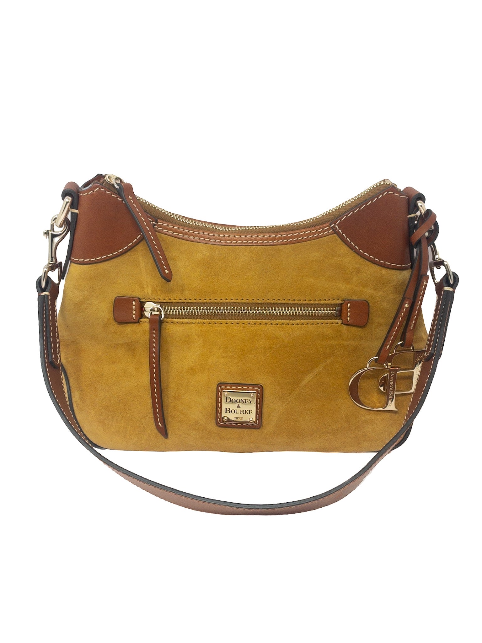 Dooney & Bourke Caramel Tan Stitch Suede Purse
