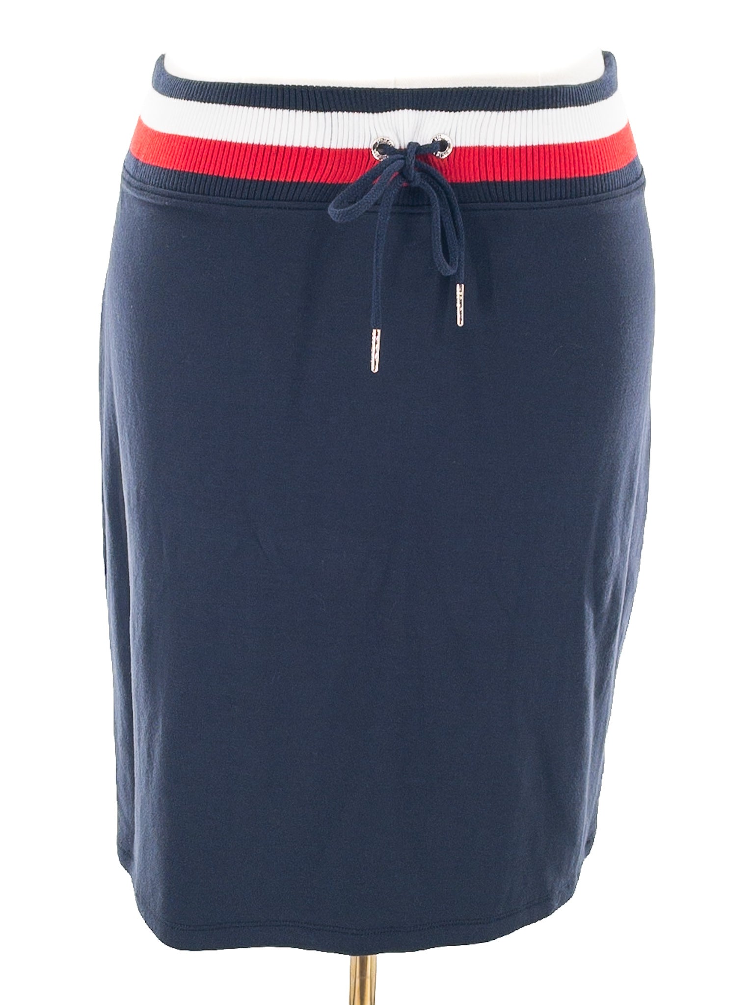 Tommy Hilfiger Navy Red Viscose Blend Size M Skirt