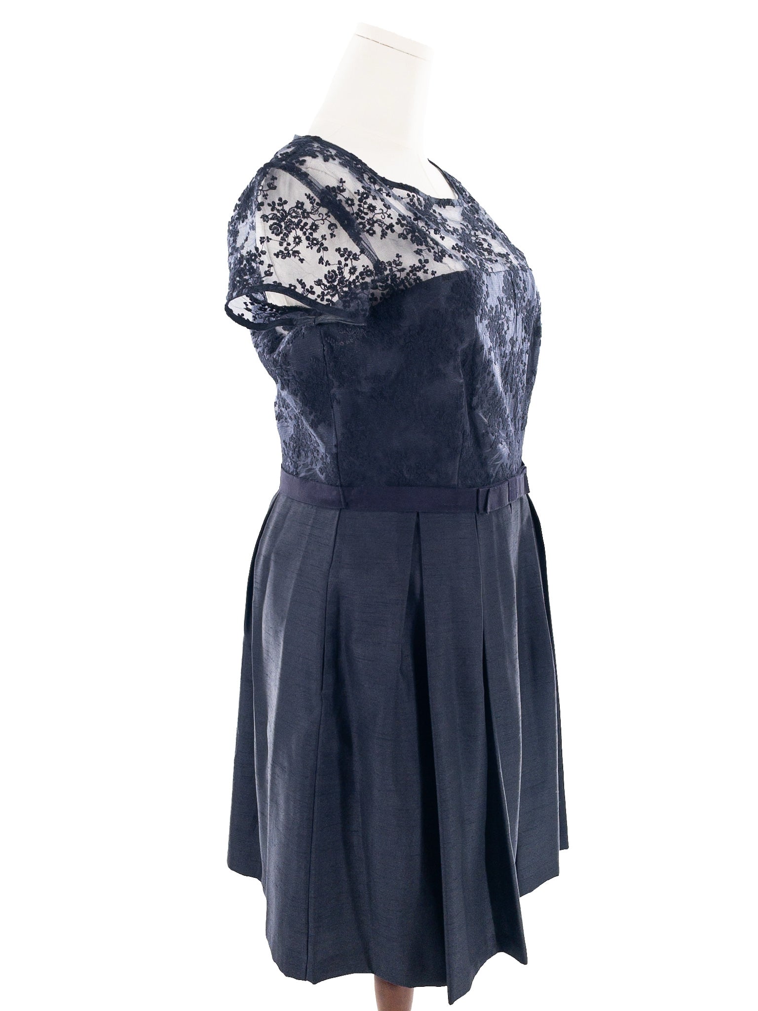 Just Taylor Navy Lace Polyester Blend Sleeveless Size 14 Dress