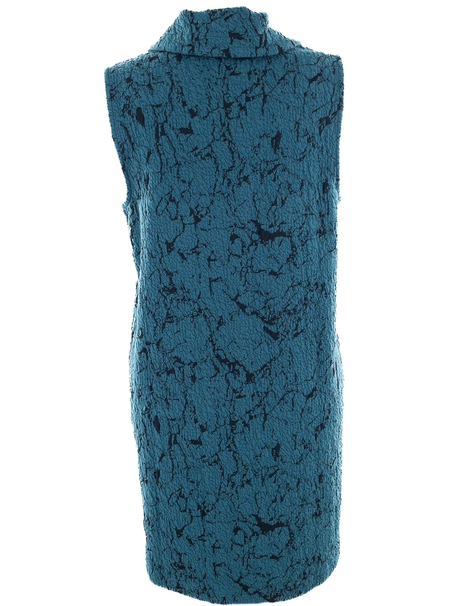 Habitat Teal Black Texture Cotton Blend Size M Cardigan