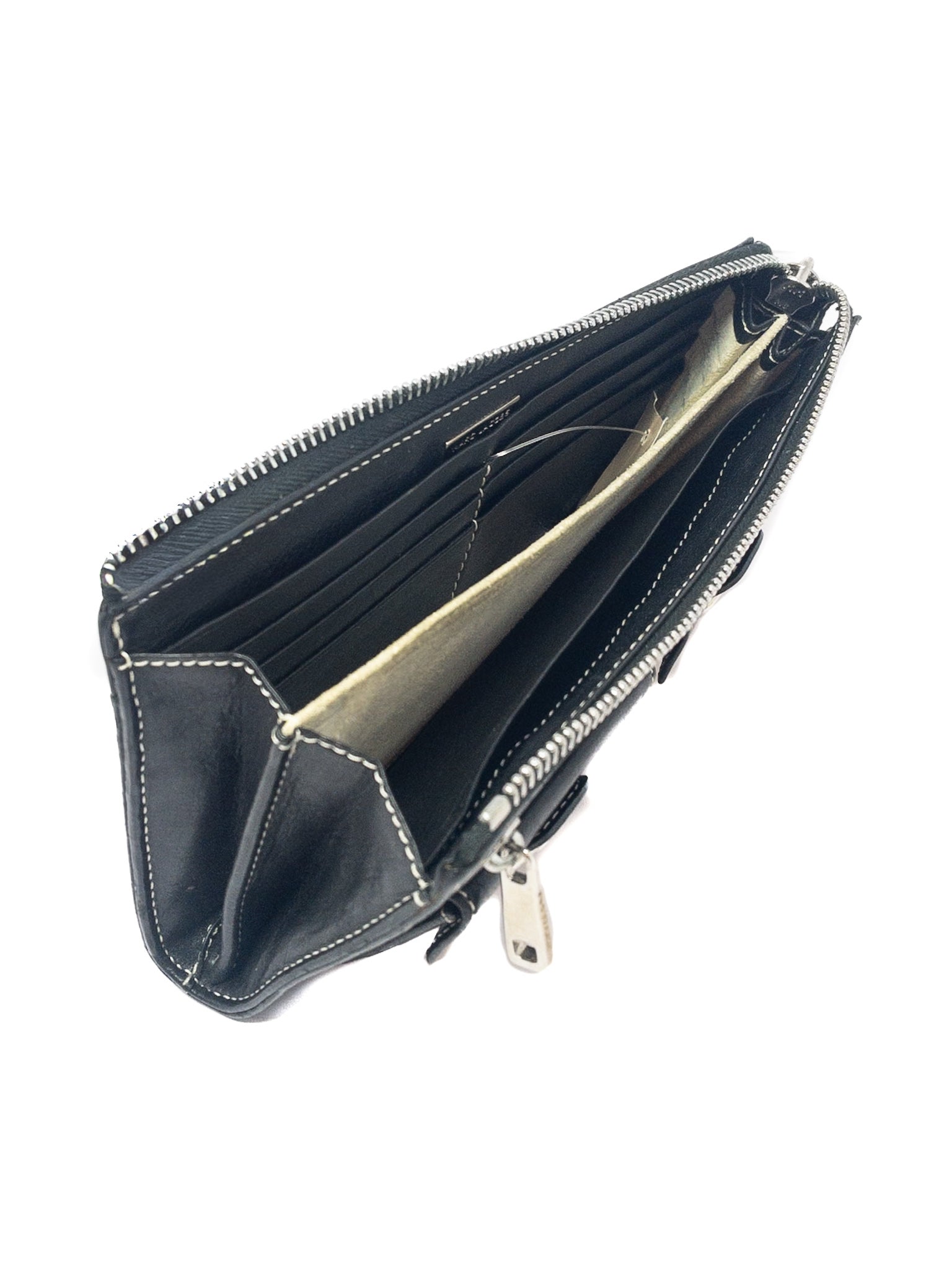 Marc Jacobs Black Stitch Leather Wallet