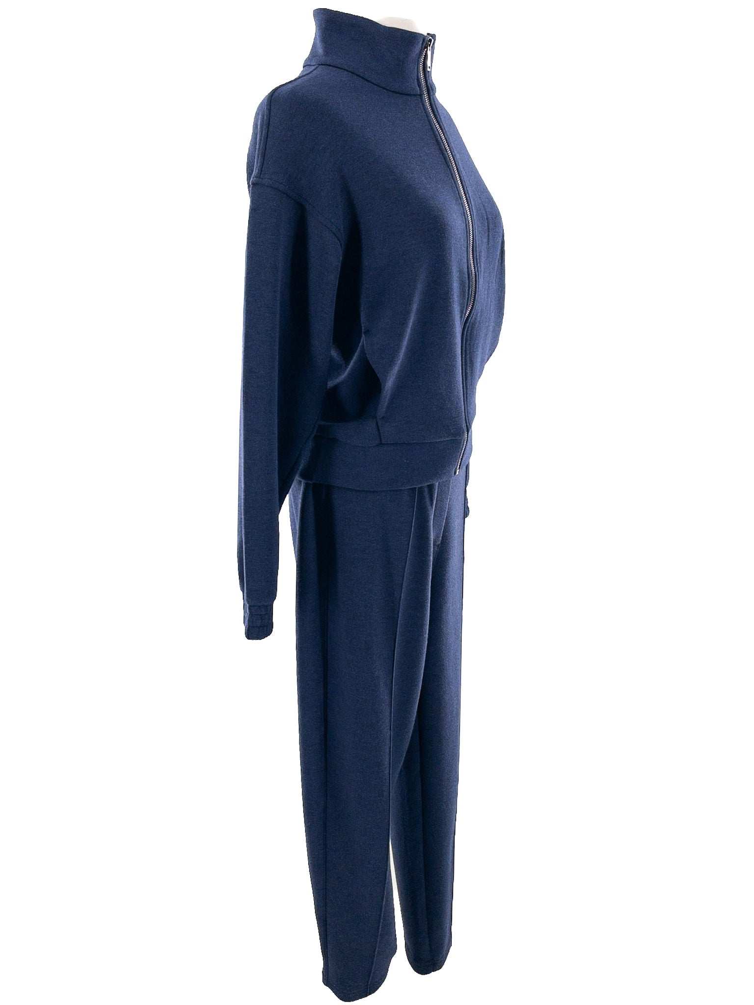 Spanx Navy Polyester Blend Straight Size SP Pants Set