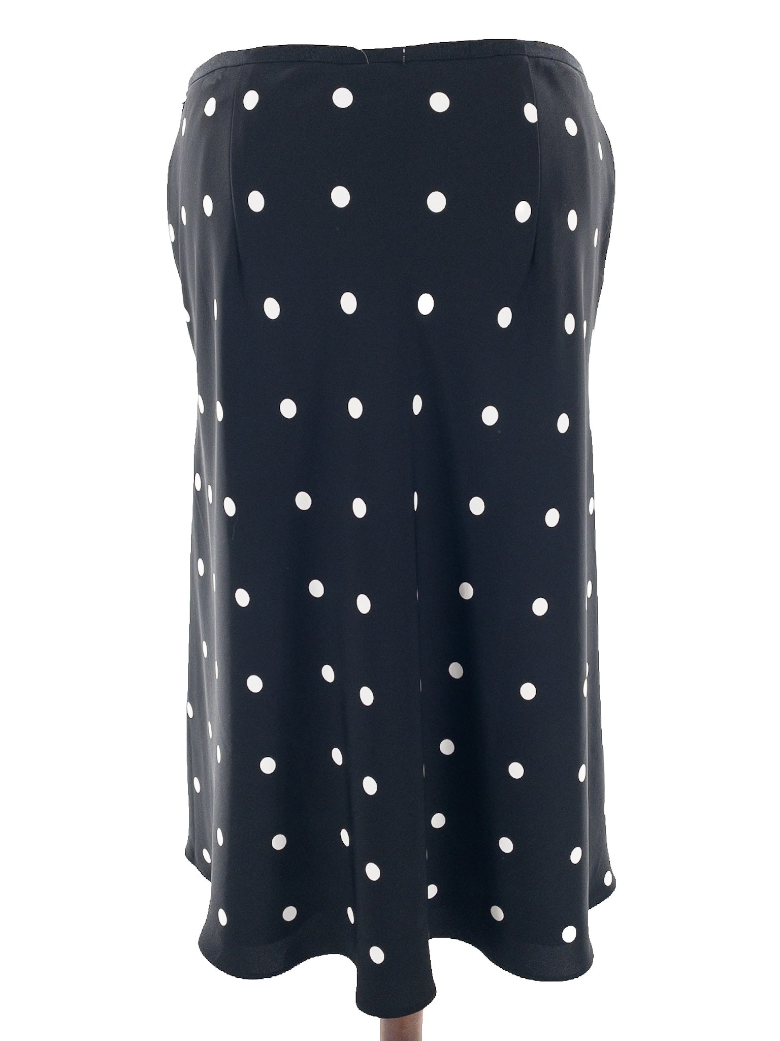 Ann Taylor Black White Dots Polyester Size 14 Skirt