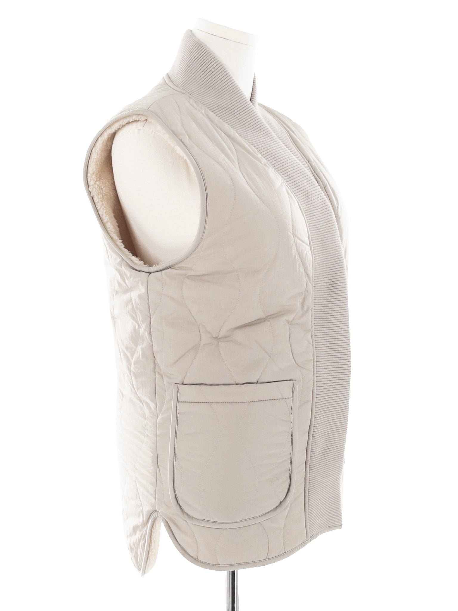 Varley Tan Quilt Polyester Blend Size M Vest