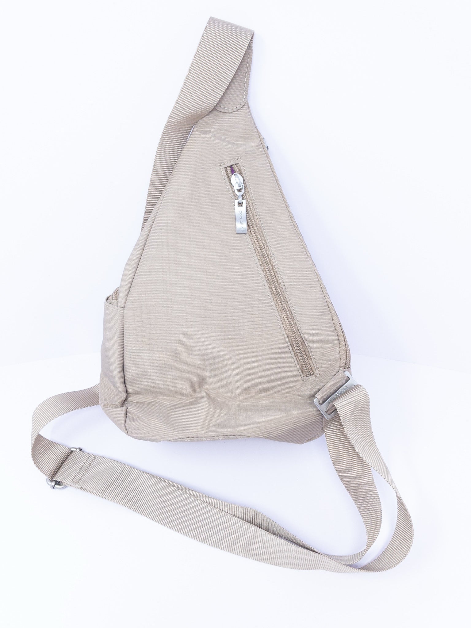 Baggallini Tan Zip Nylon Blend Purse