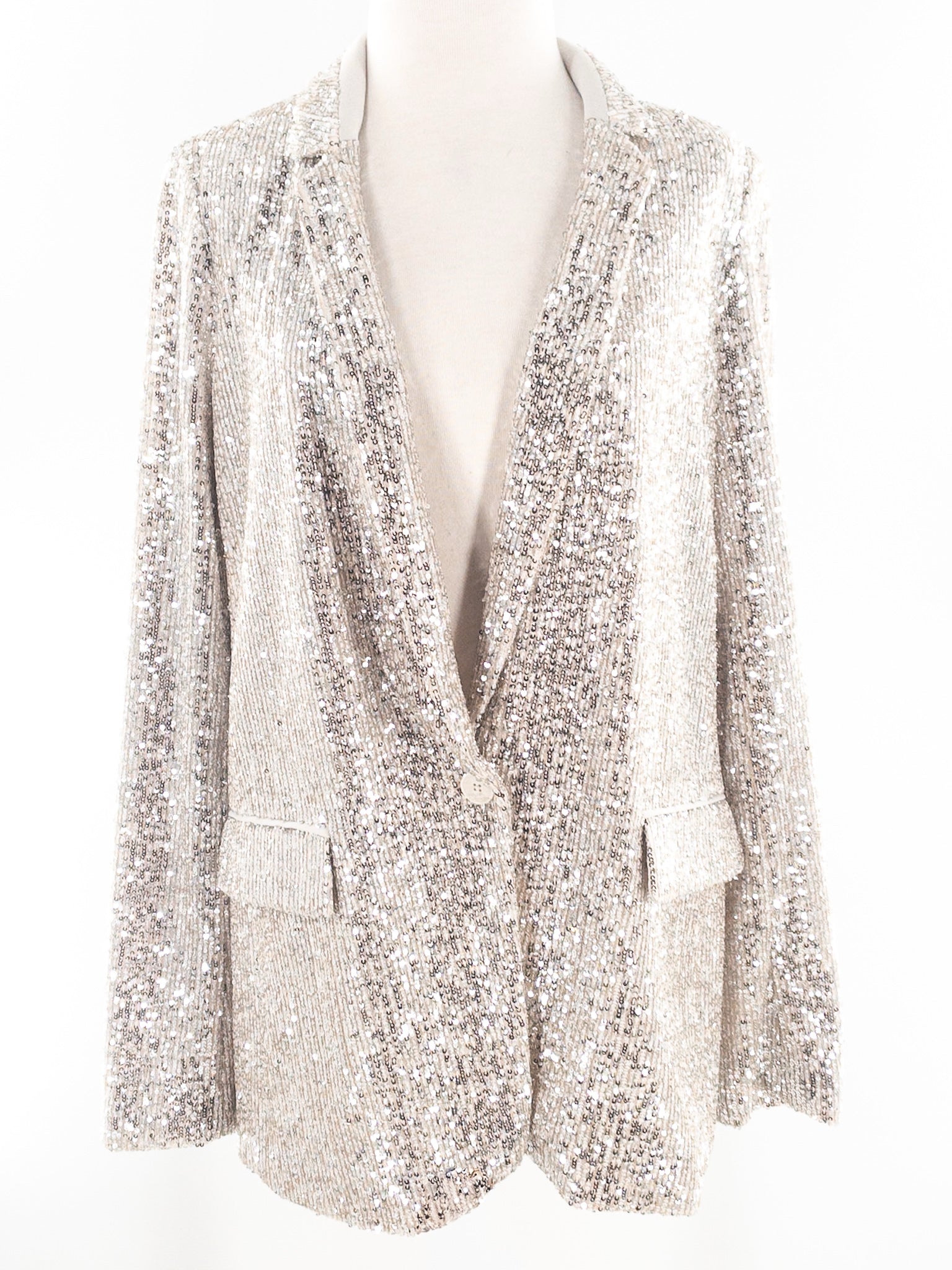 Banana Republic Beige Sequin Polyester Size 6T Blazer