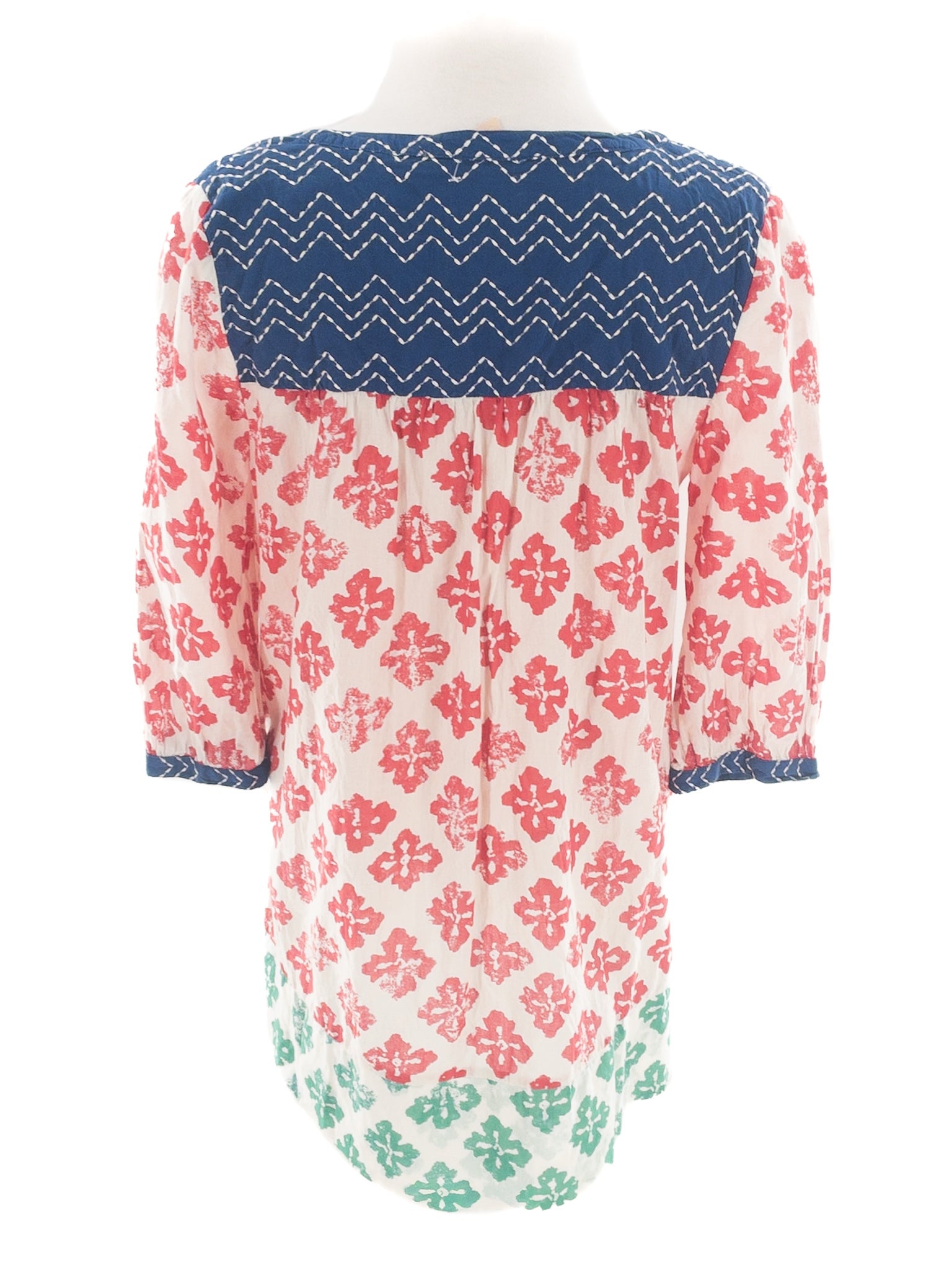 Multi-Color Print Cotton Size S Tunic