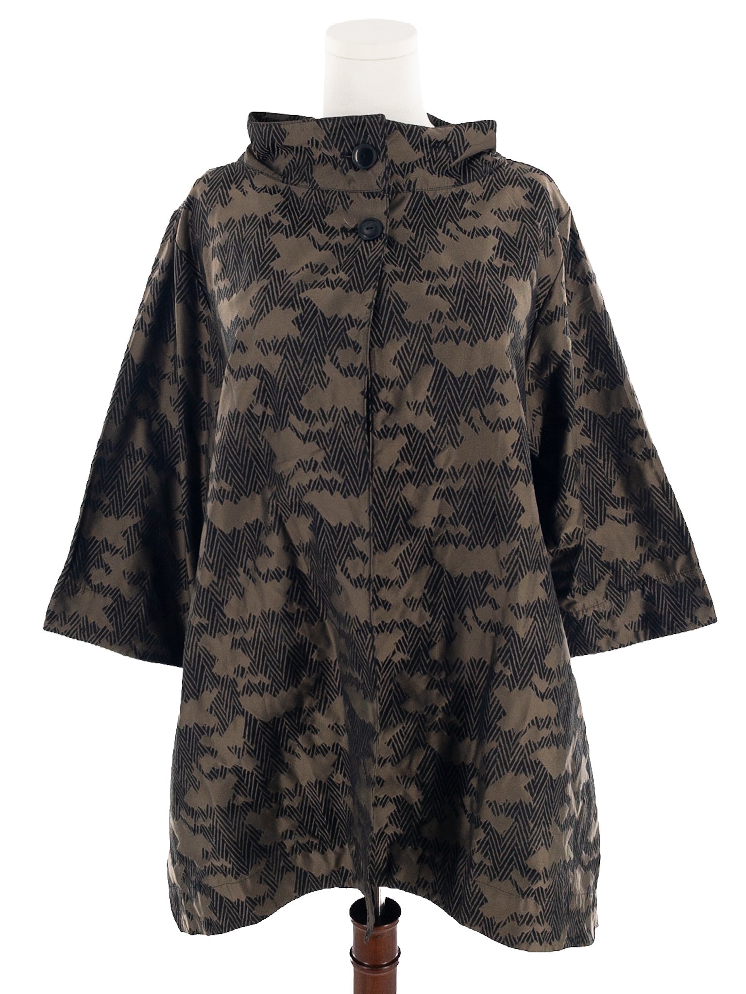 Bryn Walker Bronze Black Print Polyester Size L Blazer