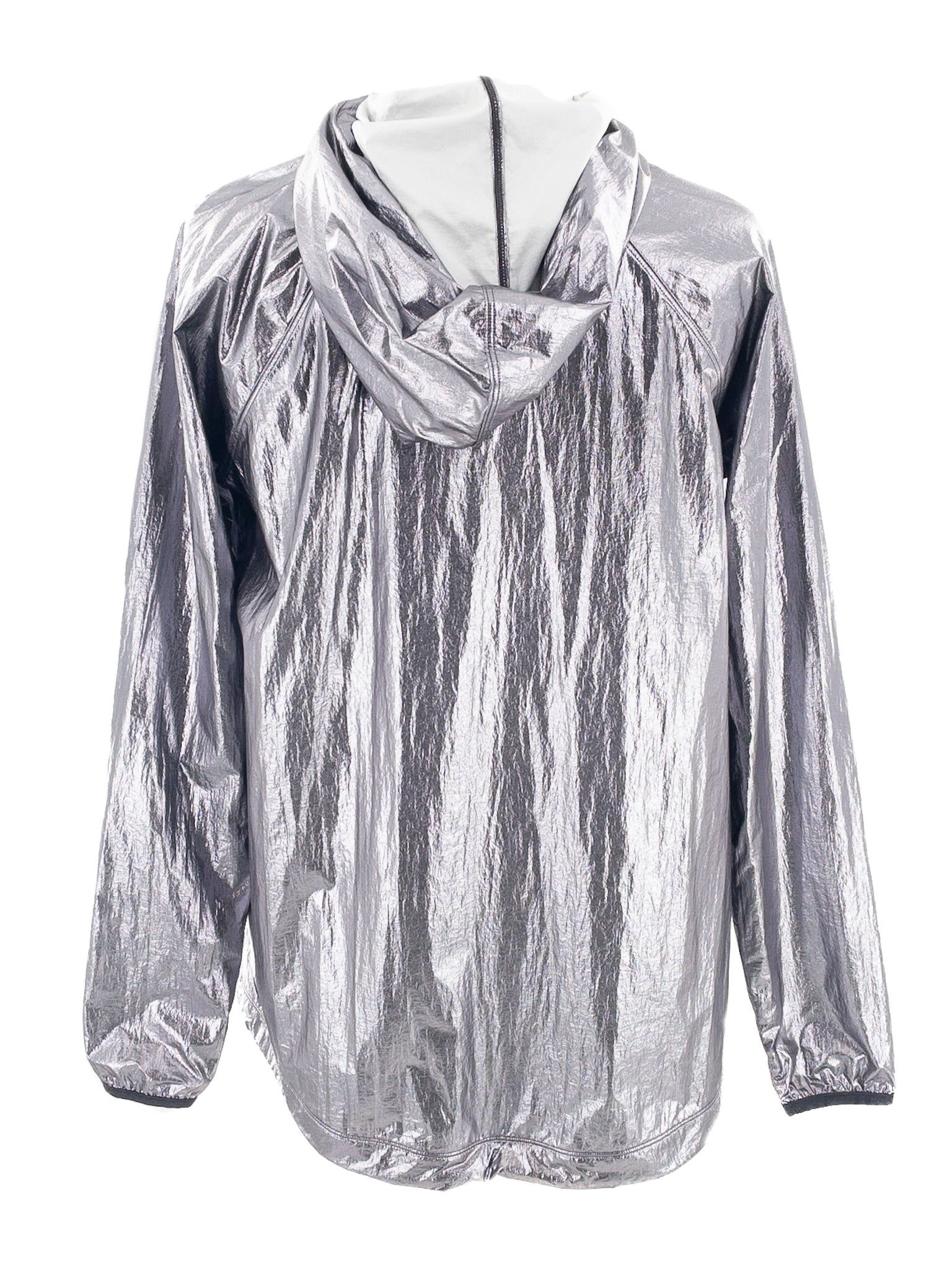 Ideology Silver Hooded Nylon Size S Jacket