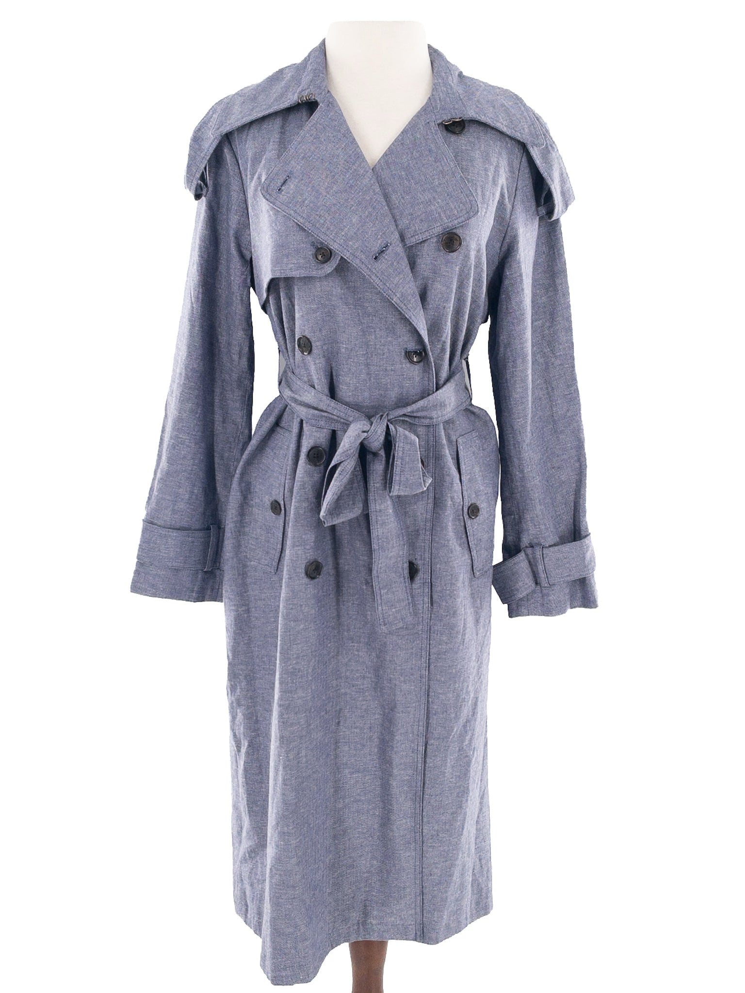 Banana Republic Blue Heather Cotton Blend Size S Jacket
