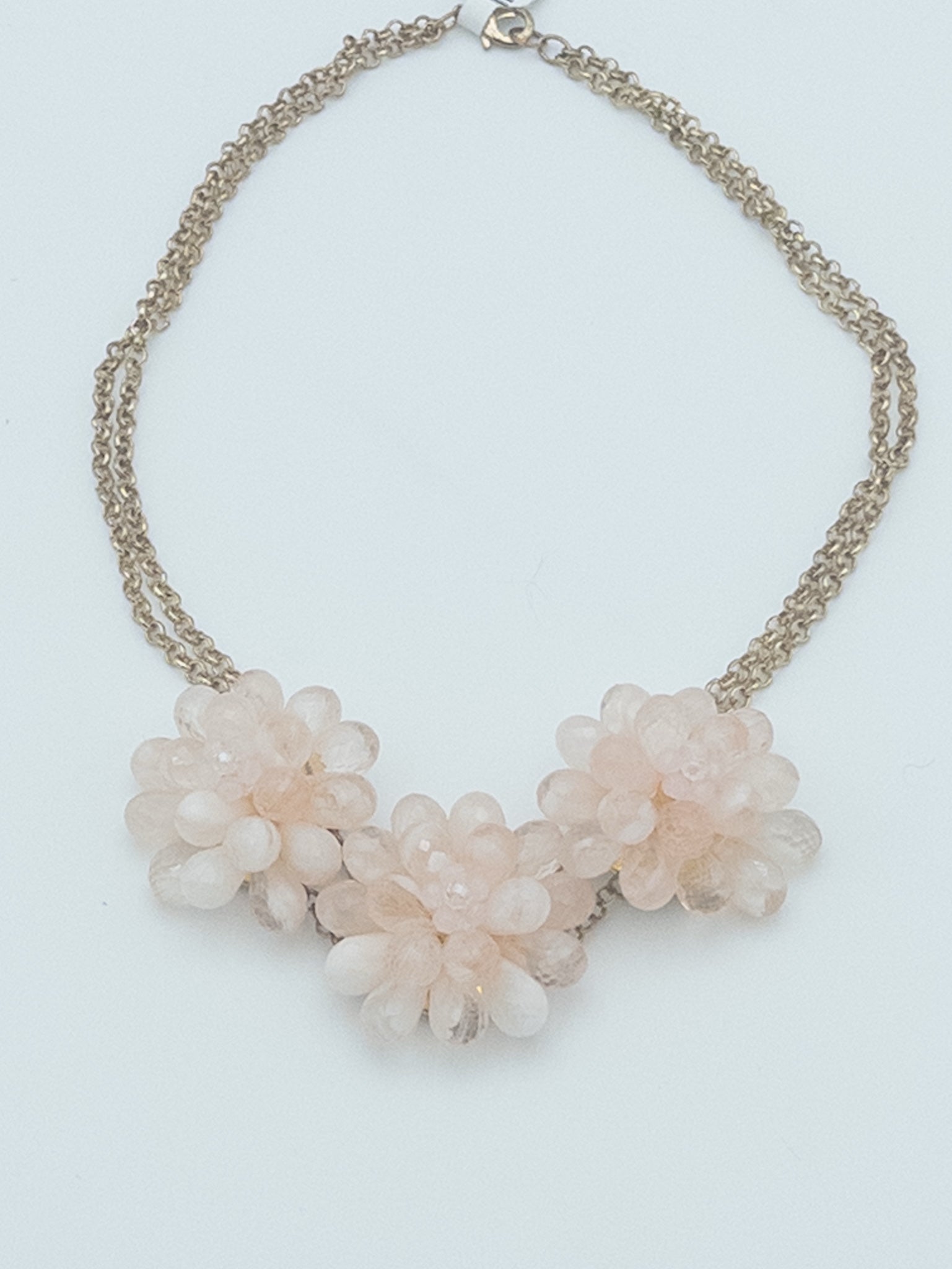 Blush Floral Metallic Necklaces