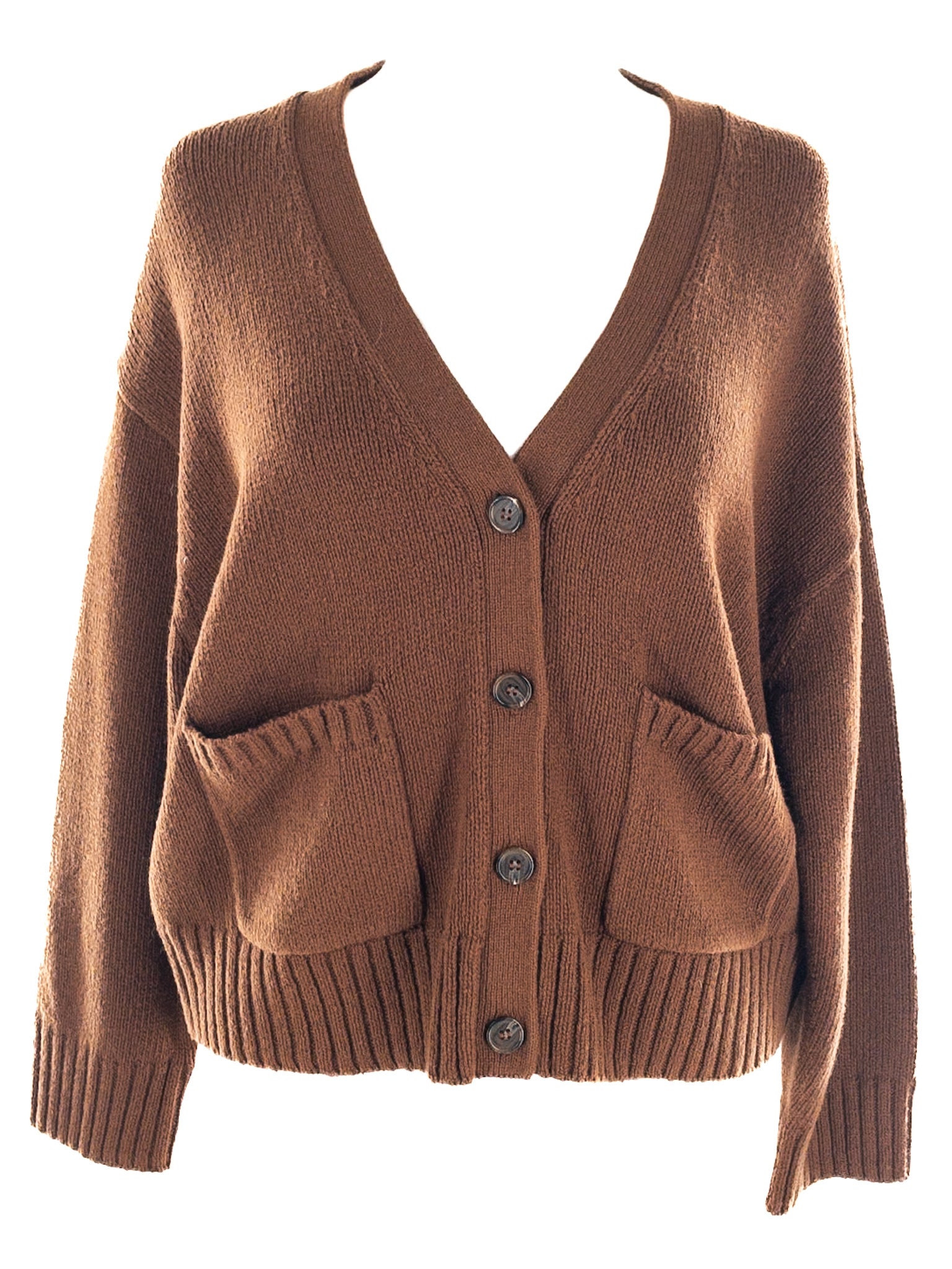 Jenni Kayne Toffee Wool Blend Size S Cardigan