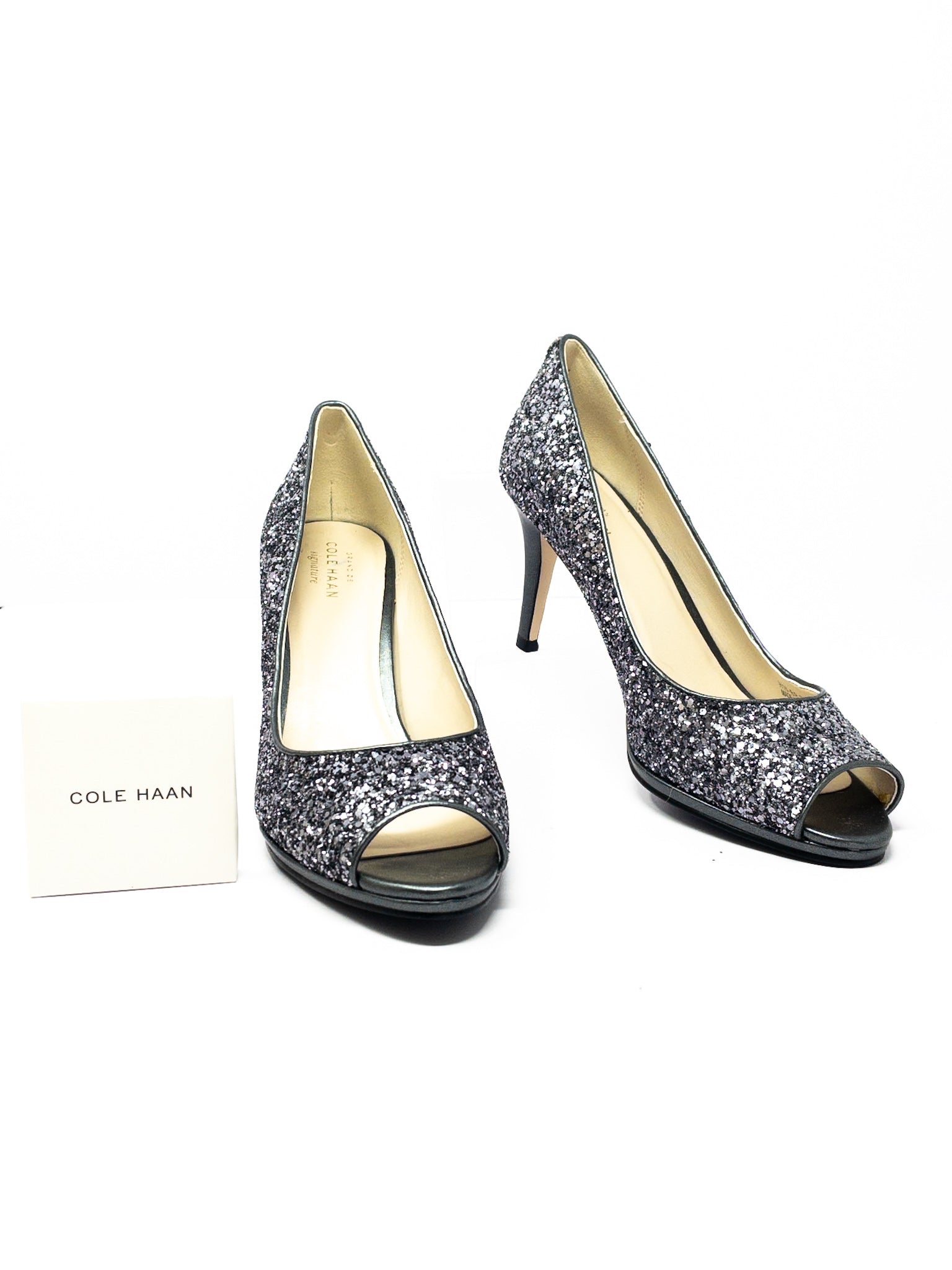 Cole Haan Silver Glitter 8.5 Pumps