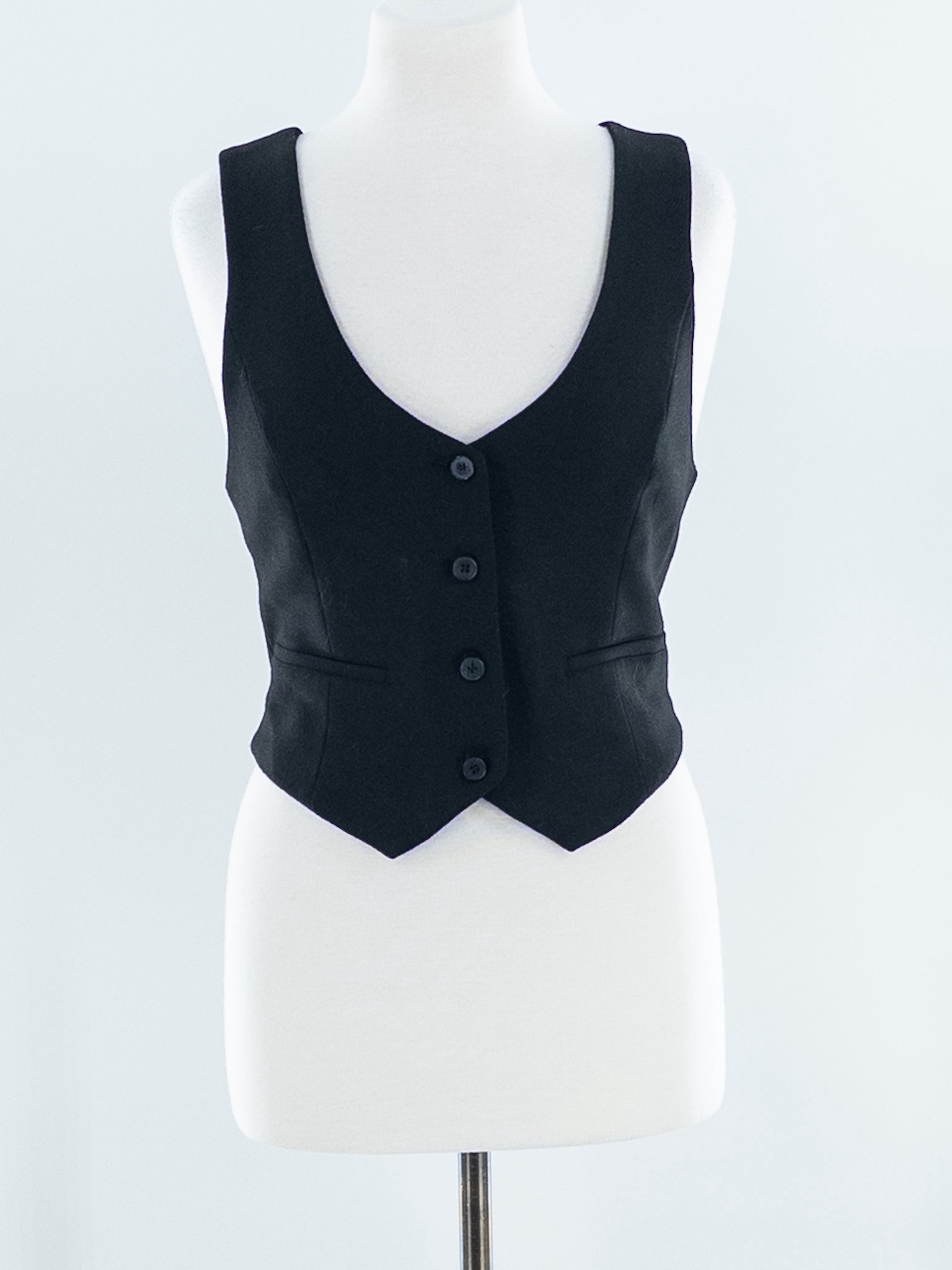 Wilfred Black V Neck Polyester Blend Size S Vest