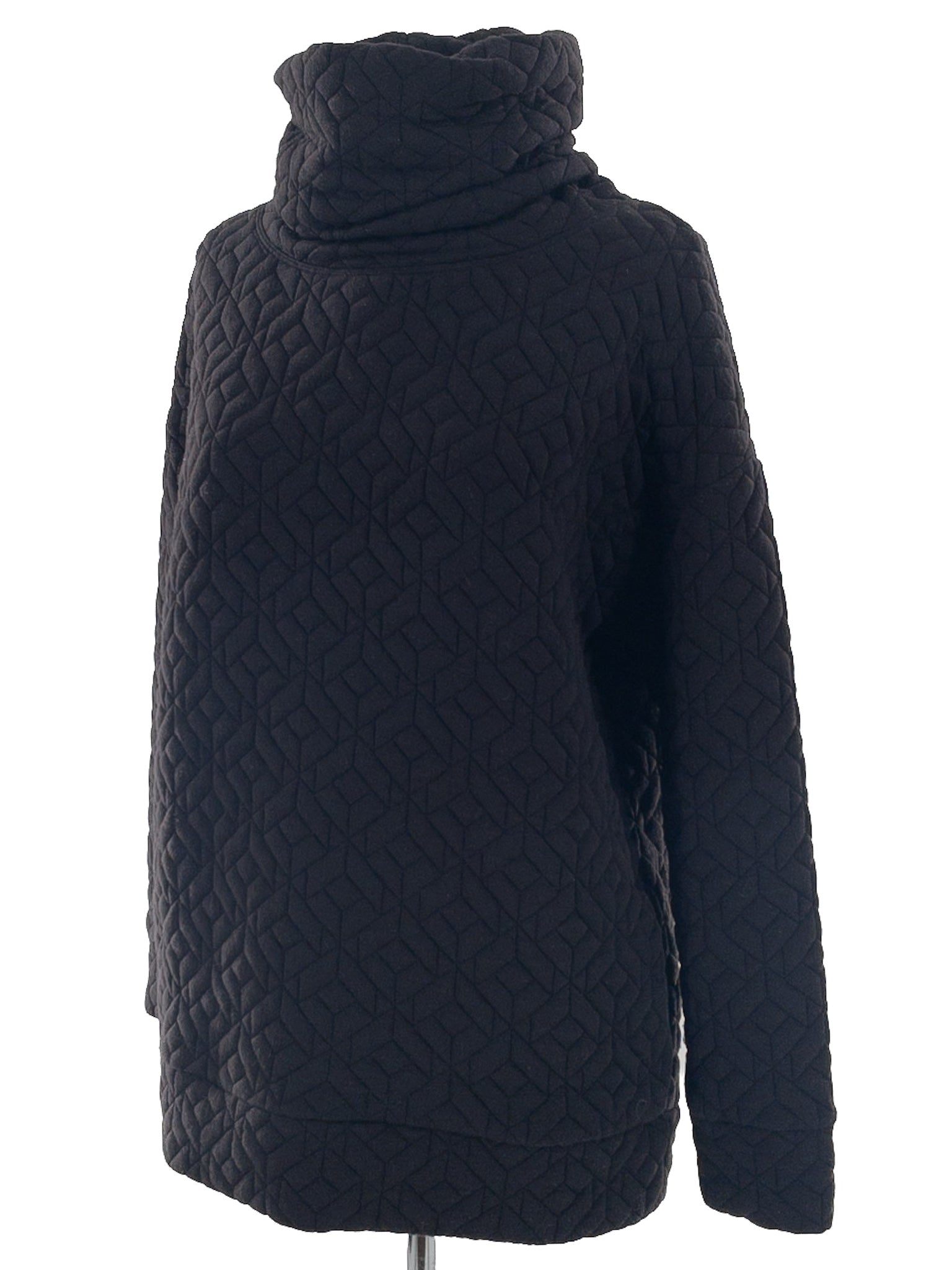 Gap Black Quilt Polyester Blend Size S Sweatshirt