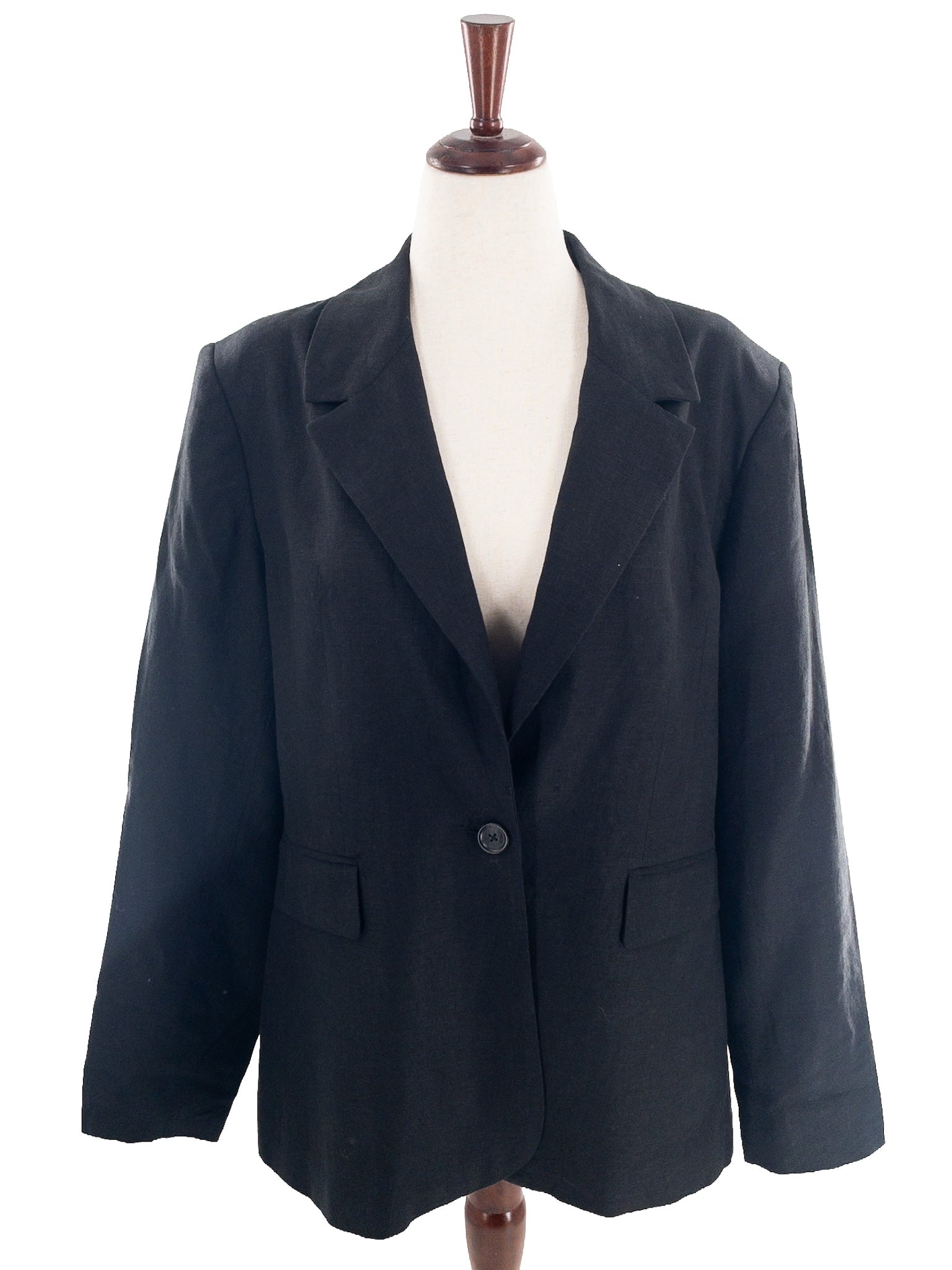 ANR+ Black Linen Size XL Blazer
