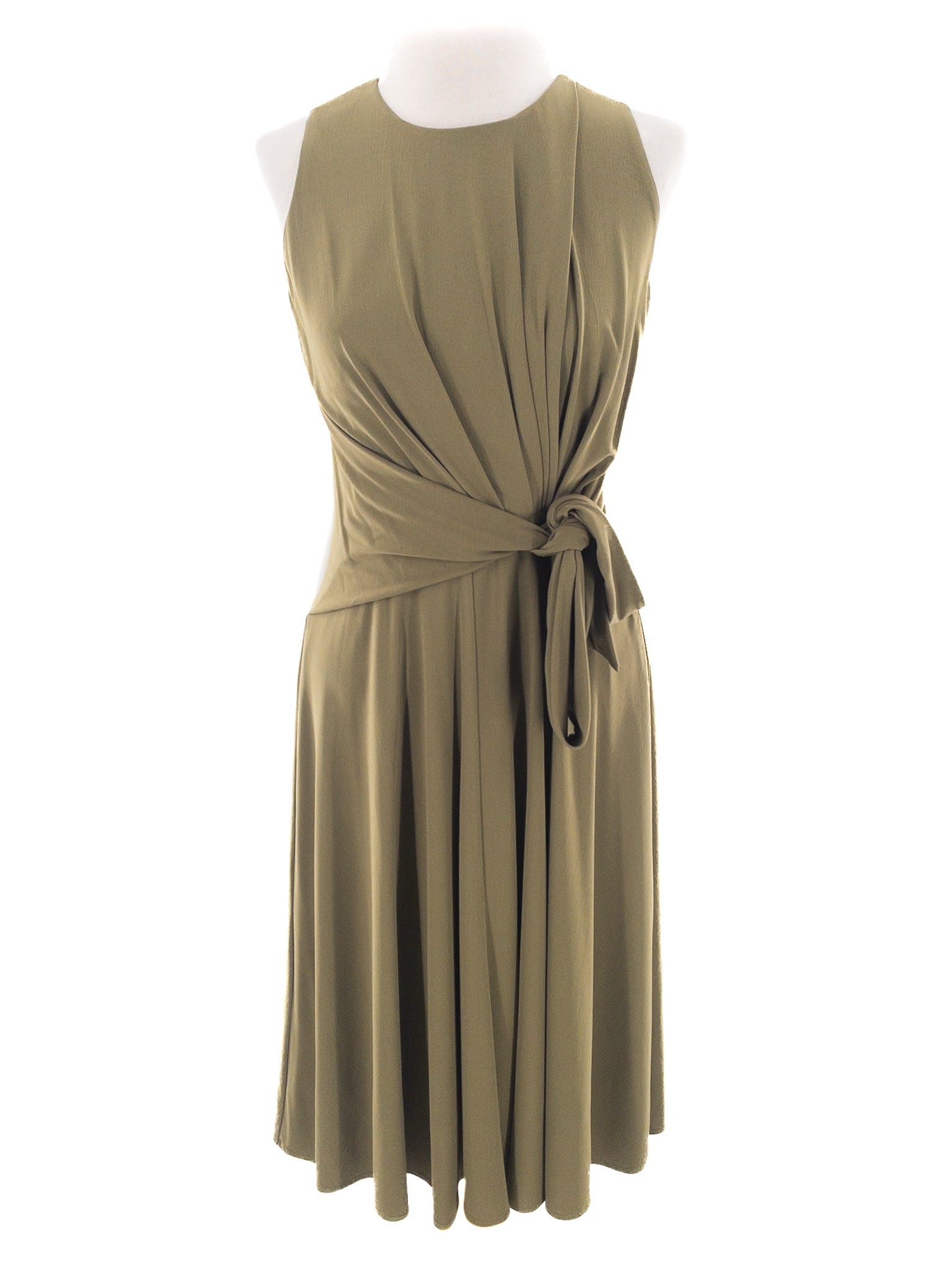 MM Lafleur Olive Acetate Blend Sleeveless Size S Dress