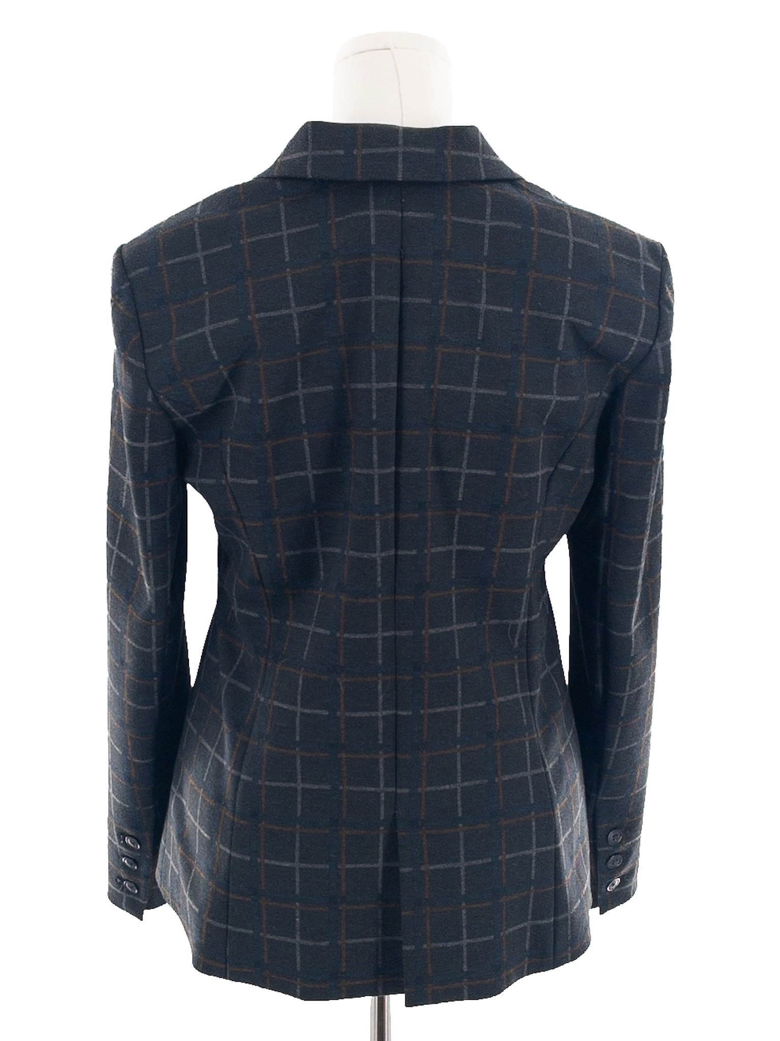 41 Hawthorn Charcoal Multi Plaid Polyester Blend Size L Blazer