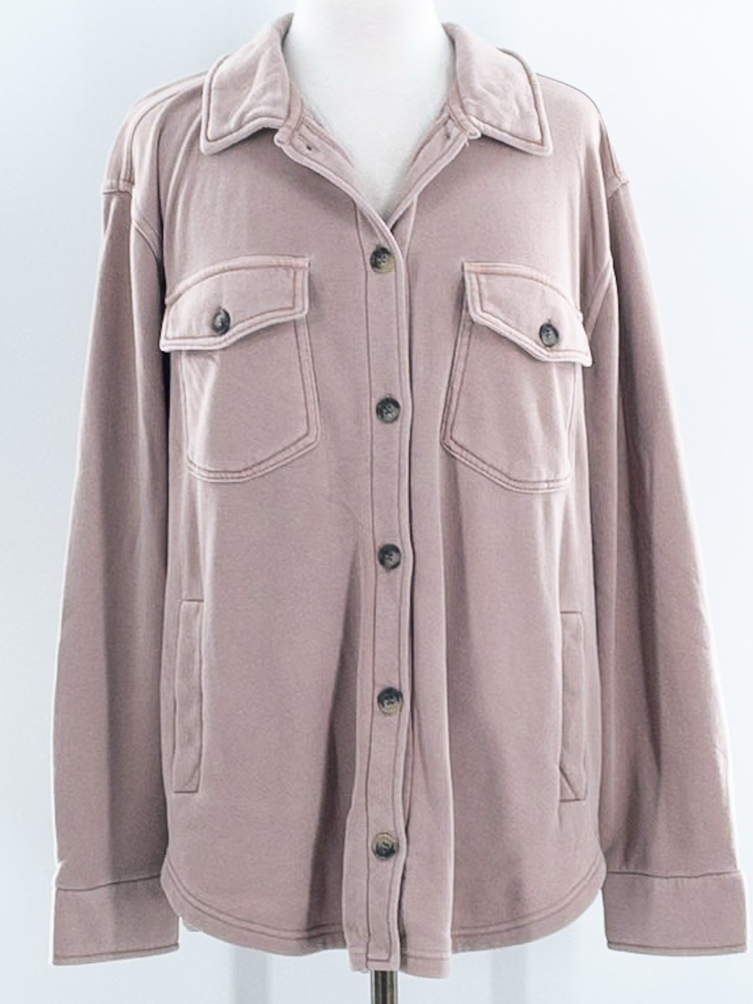 Thread & Supply Blush Cotton Blend Size L Sweatshirt