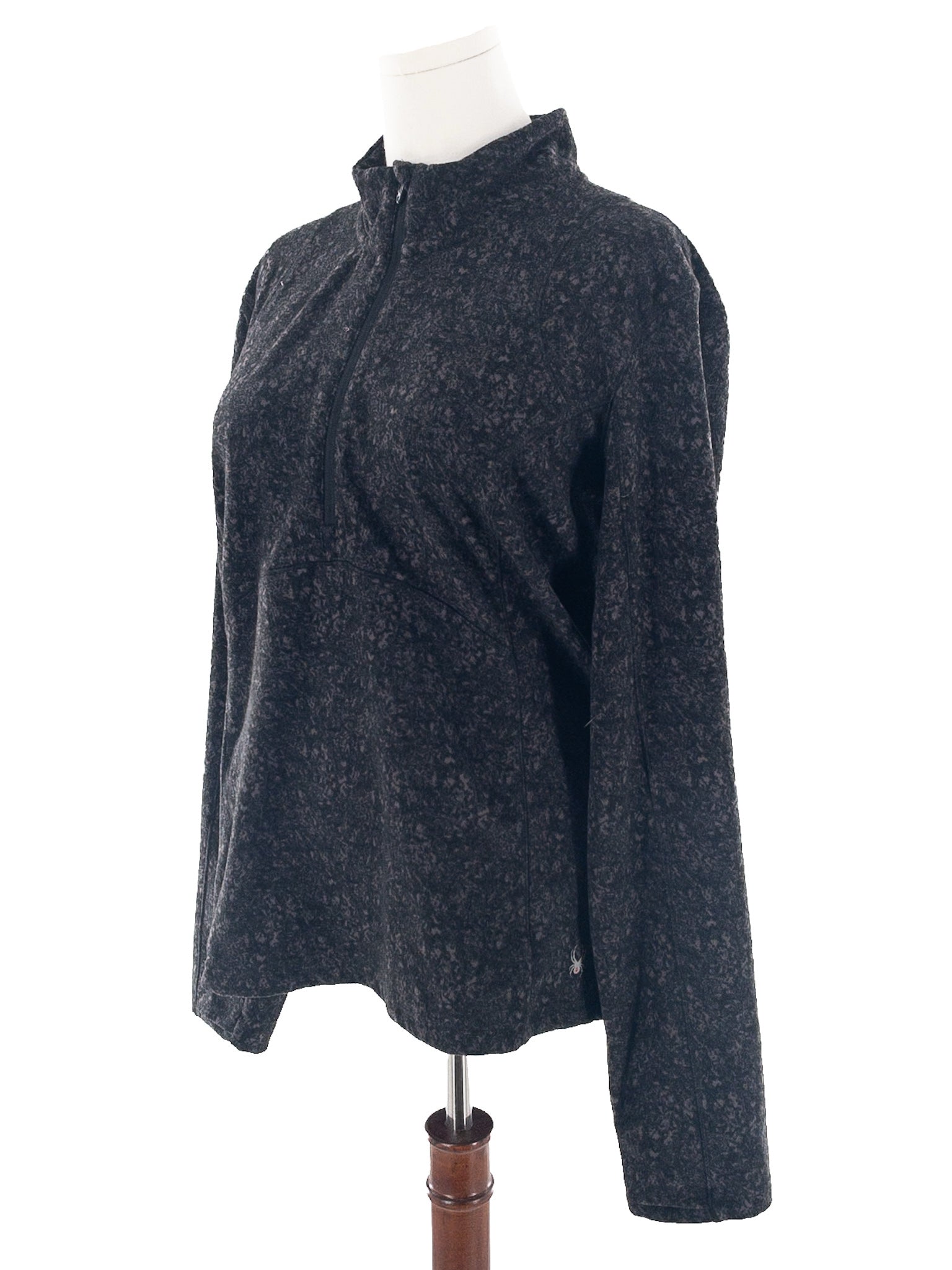 Spyder Charcoal Black Zip Polyester Size XL Sweatshirt