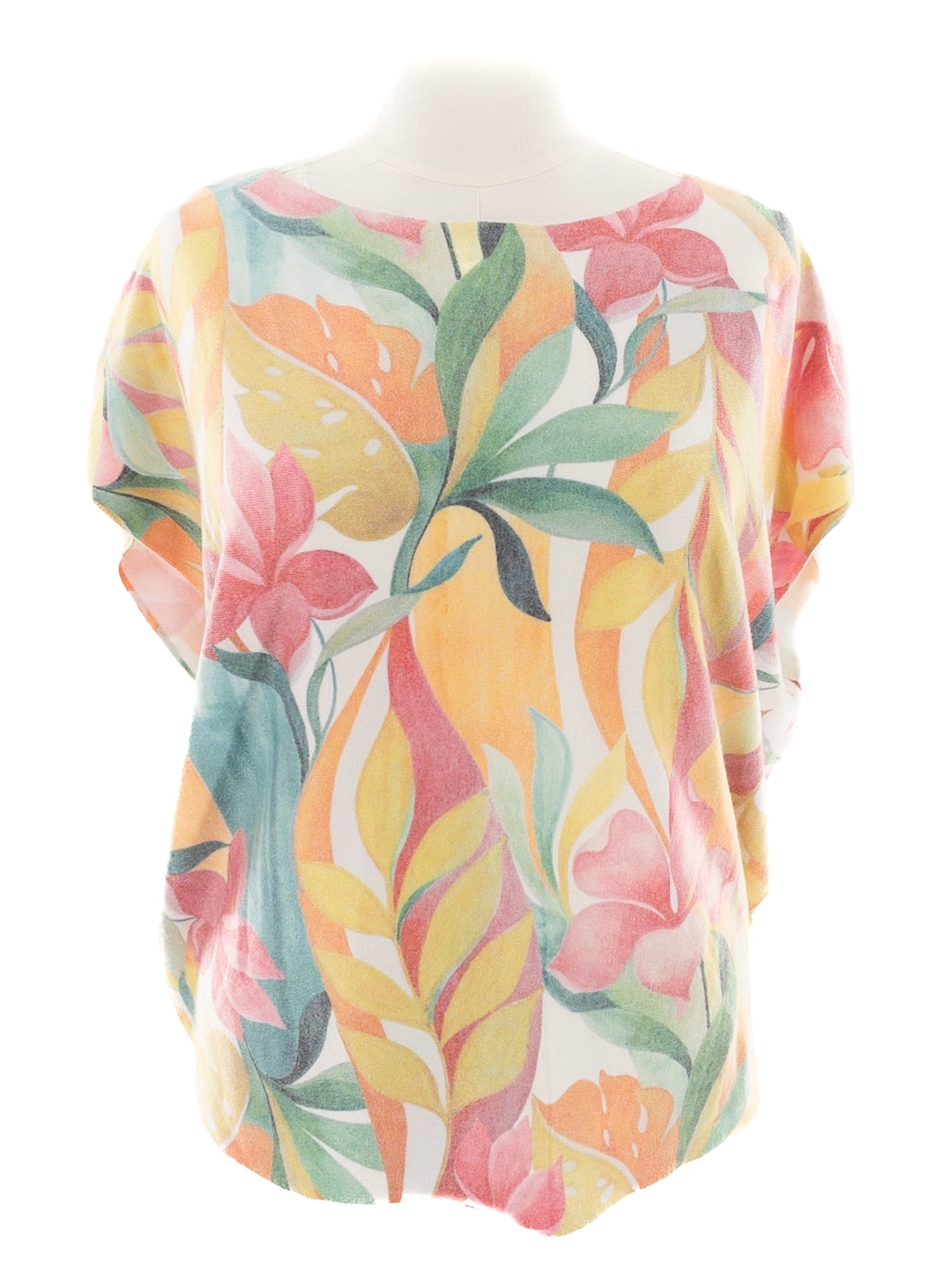 Sioni Multi-Color Leaves Rayon Blend Size XL Sweaters