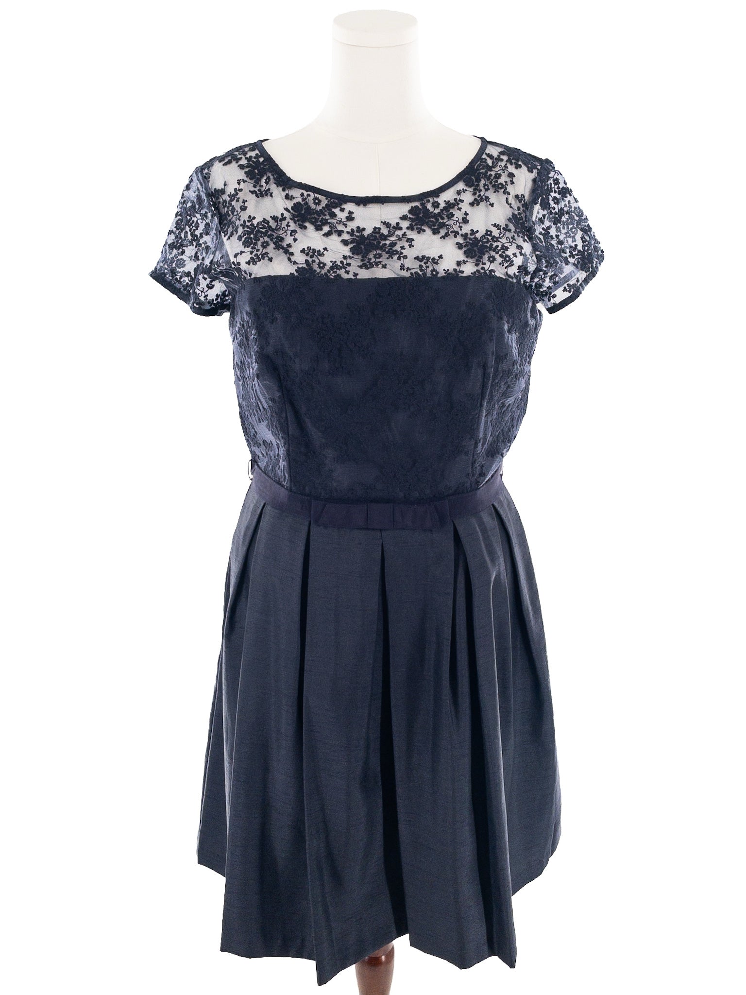 Just Taylor Navy Lace Polyester Blend Sleeveless Size 14 Dress