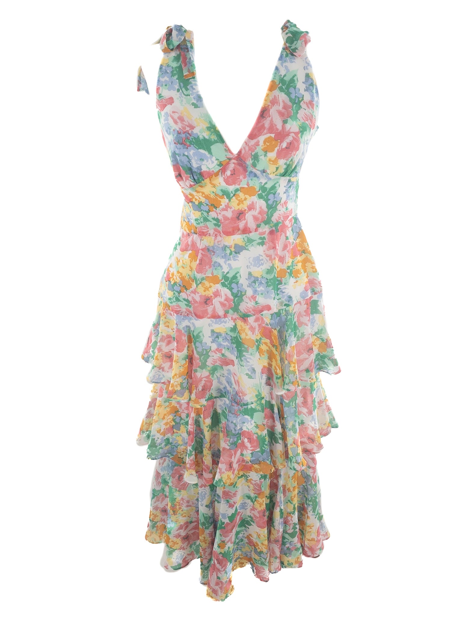 Wayf Multi-Color Print Polyester Sleeveless Size XS Dress
