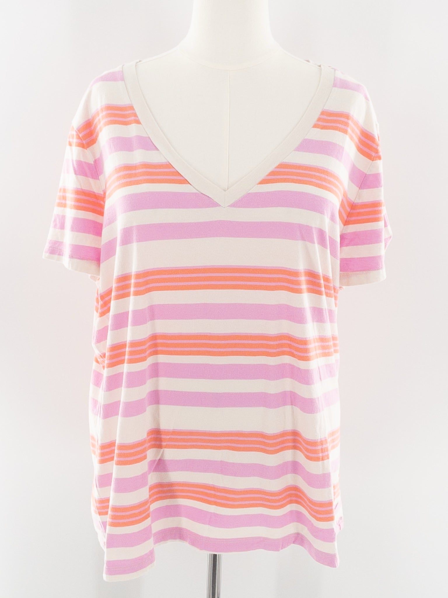 Gap Multi-Color Stripe Cotton Short Sleeve Size XXL T Shirt