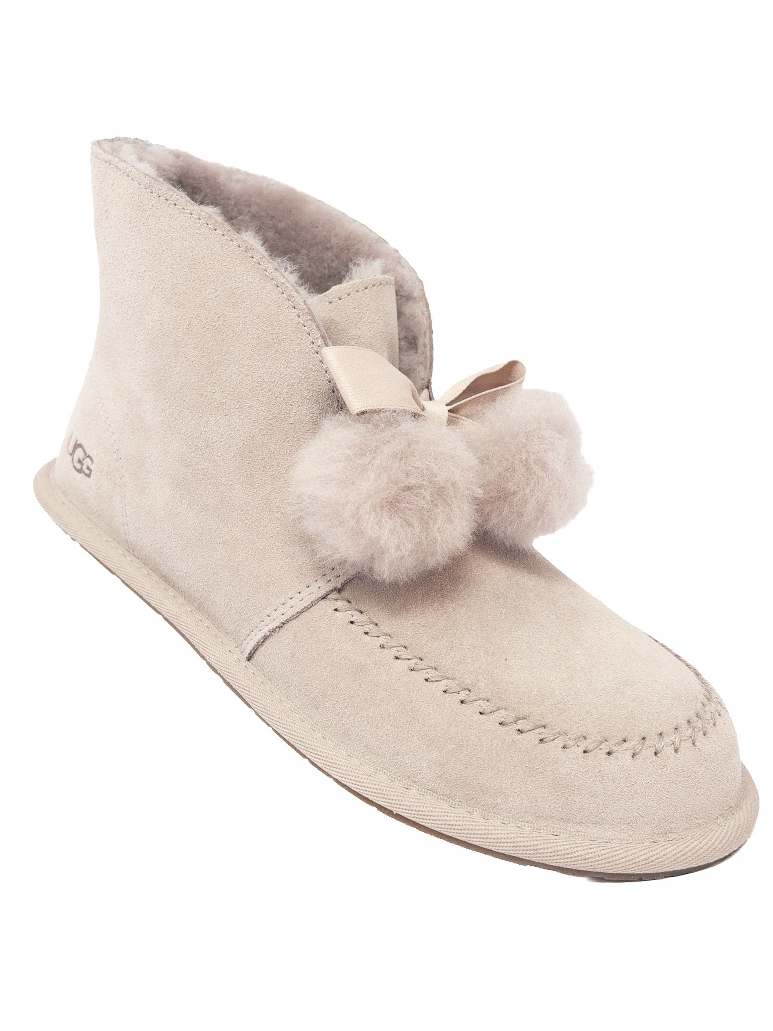 Ugg Lilac Pom Pom Suede 7 Slippers