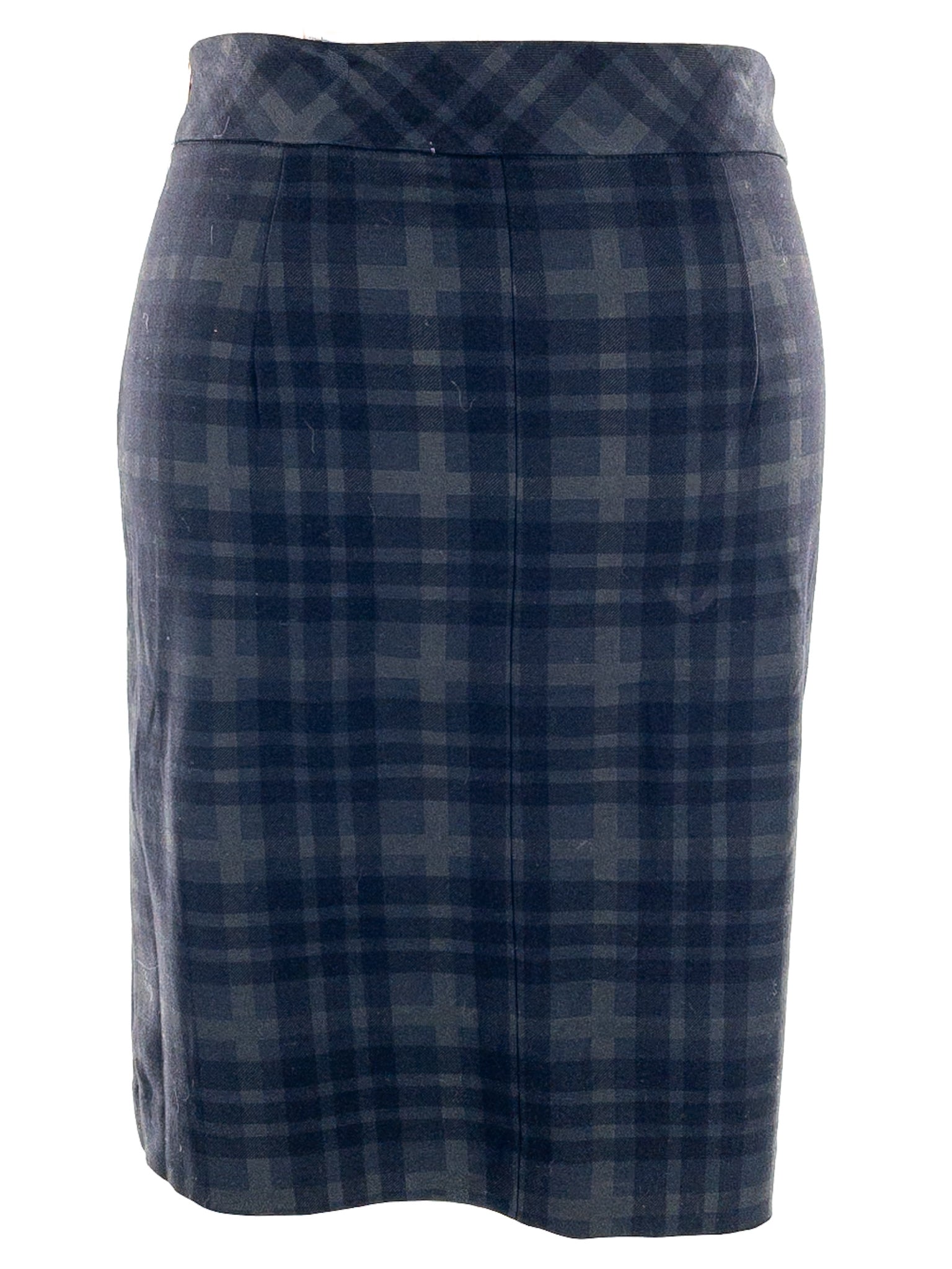 Premise Black Gray Plaid Rayon Blend Size 8 Skirt