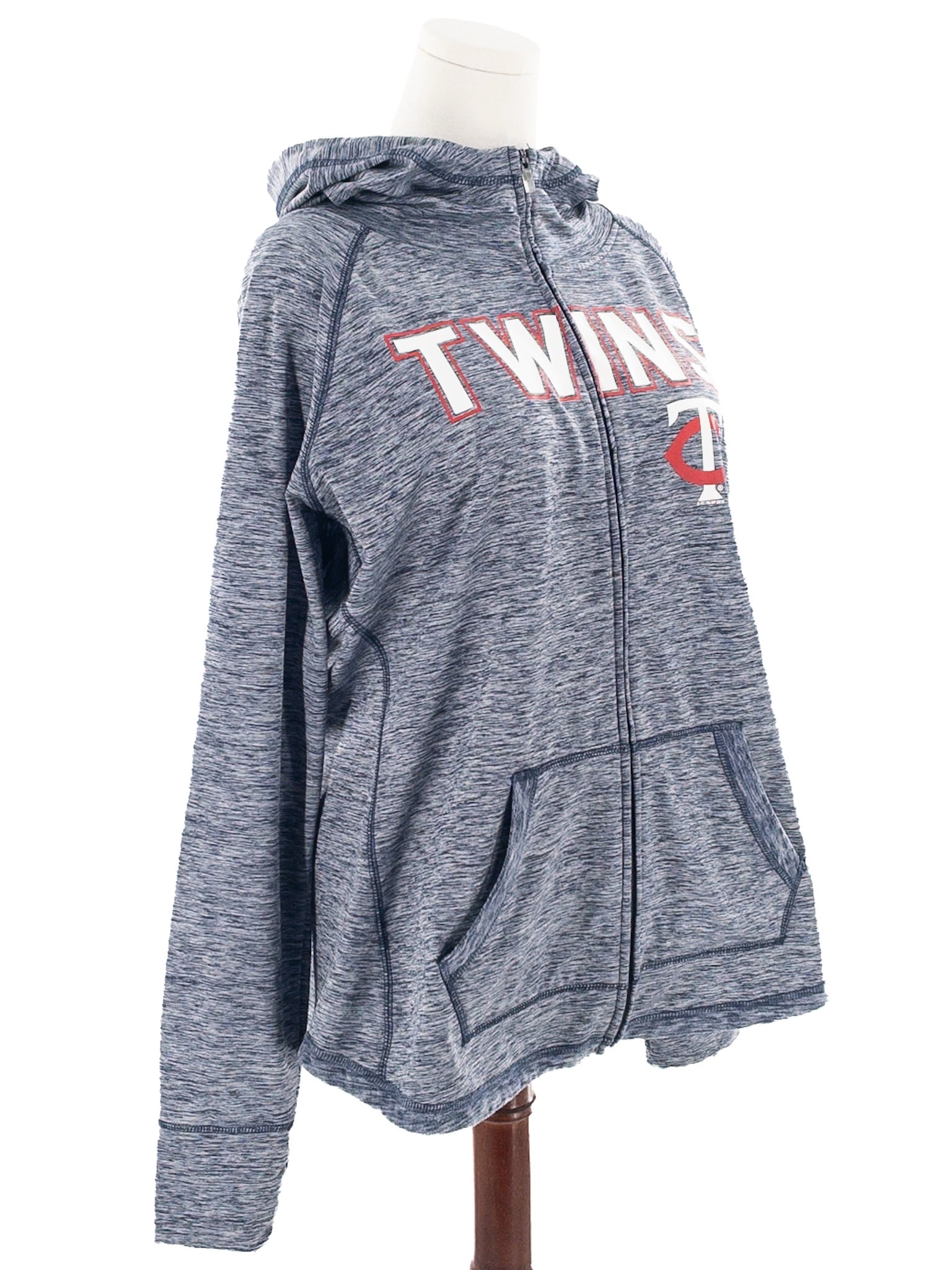 Twins Blue Hooded Polyester Blend Size 2X Sweatshirts/Active