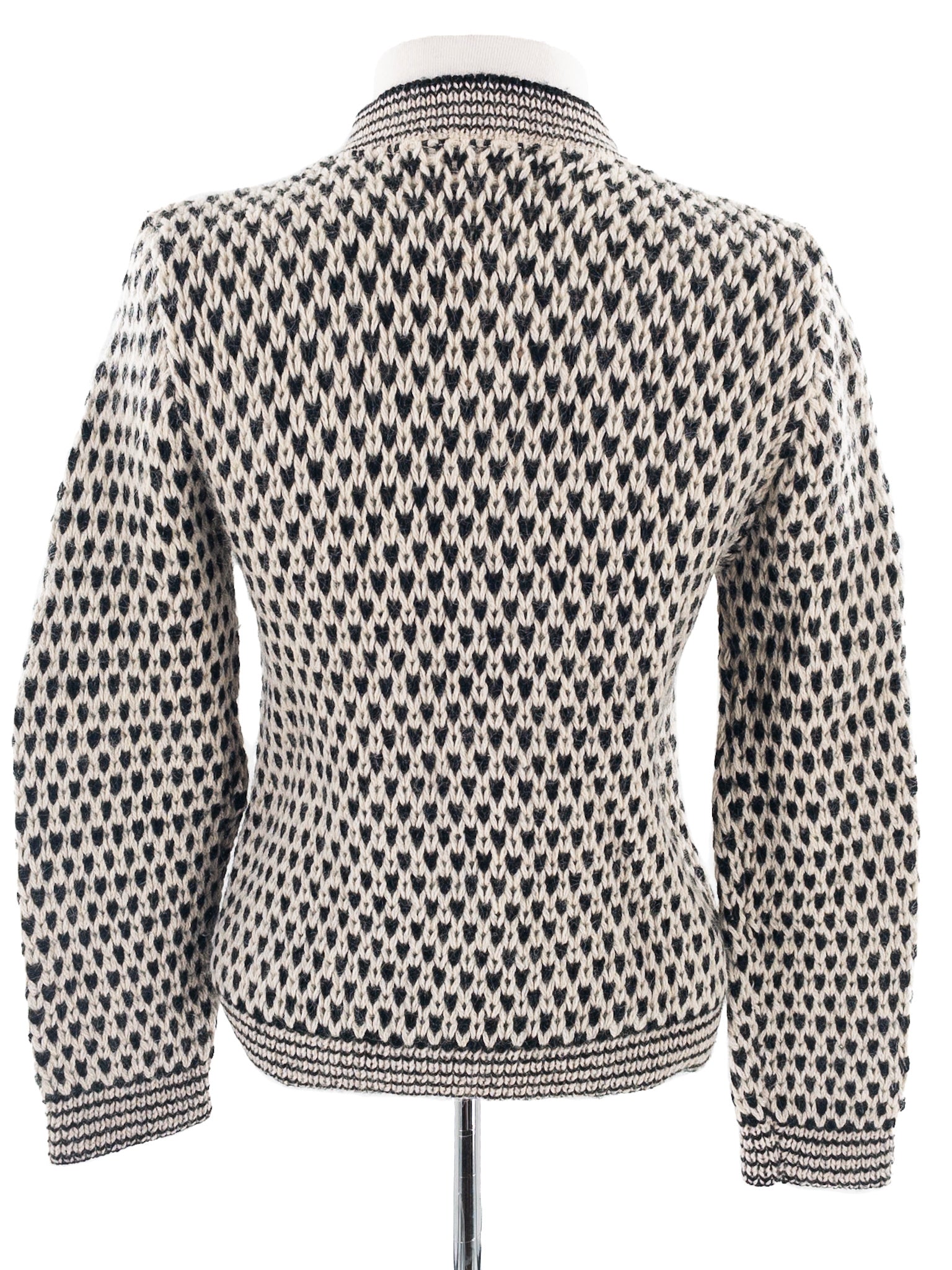 Du Barry Ivory Black Fleck Wool Size M Cardigan