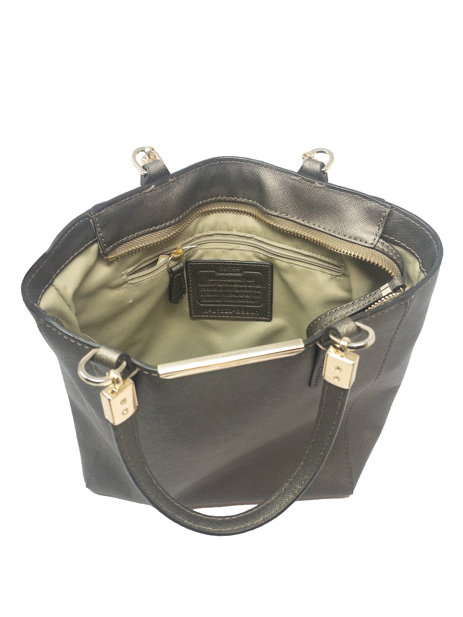Coach Bronze Metallic Leather Purse