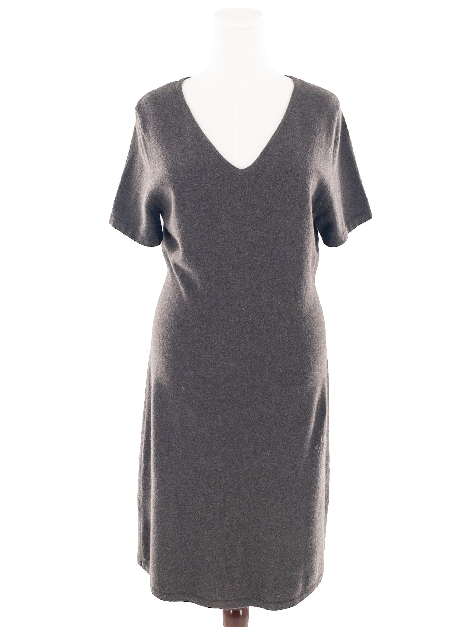 Anne Klein Brown Heather Cashmere Short Sleeve Size XL Dress