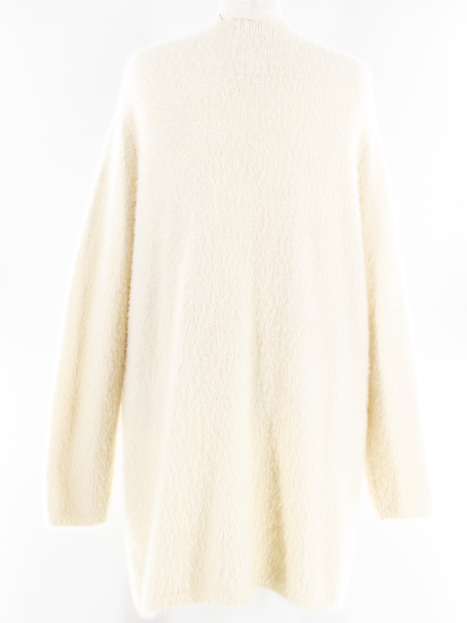 Lush Ivory Fuzzy Acrylic Size L Cardigan