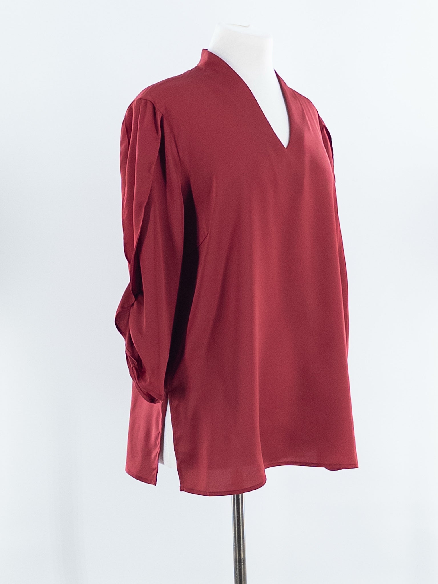 Misook Red Polyester 3/4 Sleeve Size M Blouse